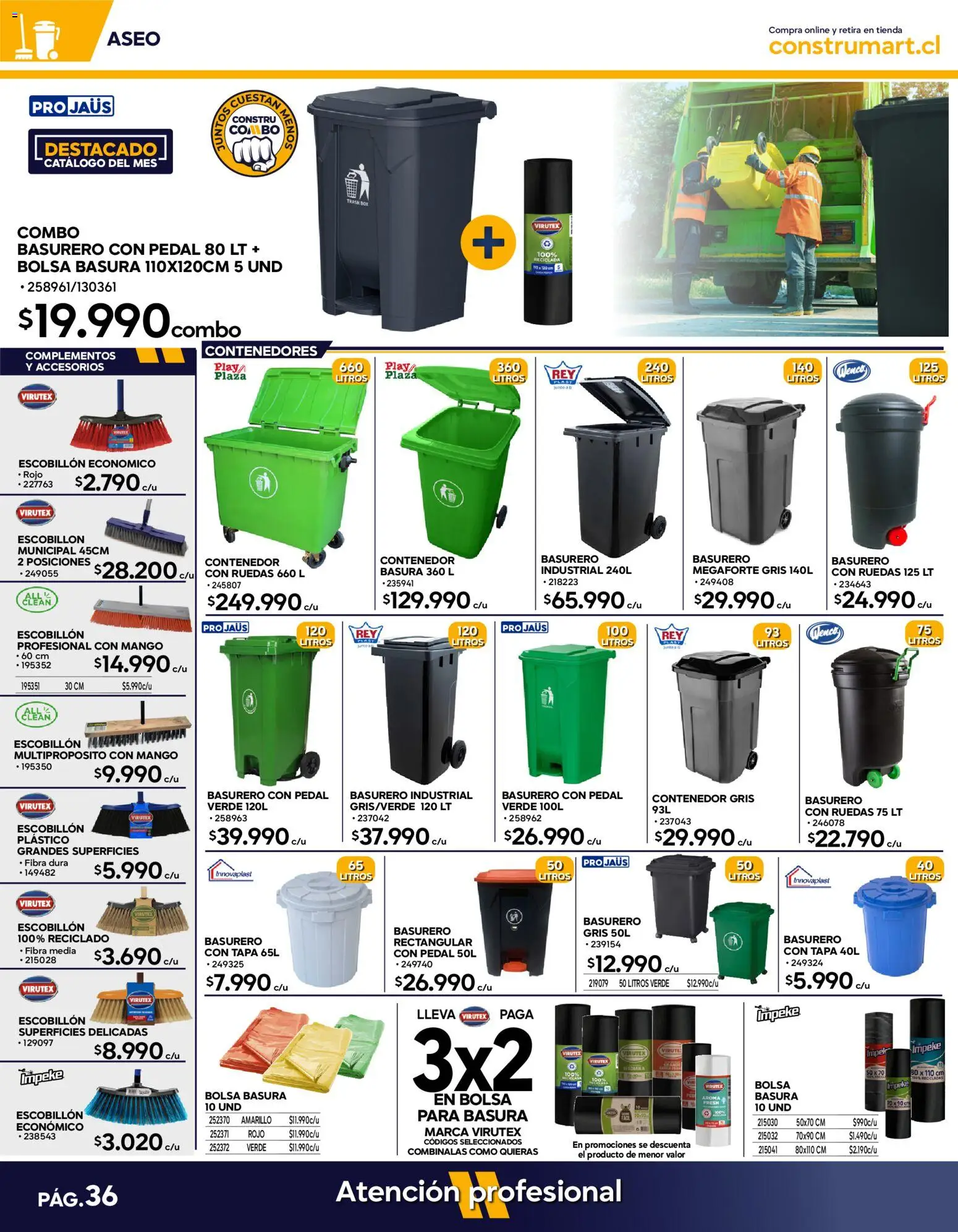 Construmart Ofertas │ válido desde el 31.05.2026 | Página: 36 | Productos: Bolsa, Mango, Escobillon, Basurero
