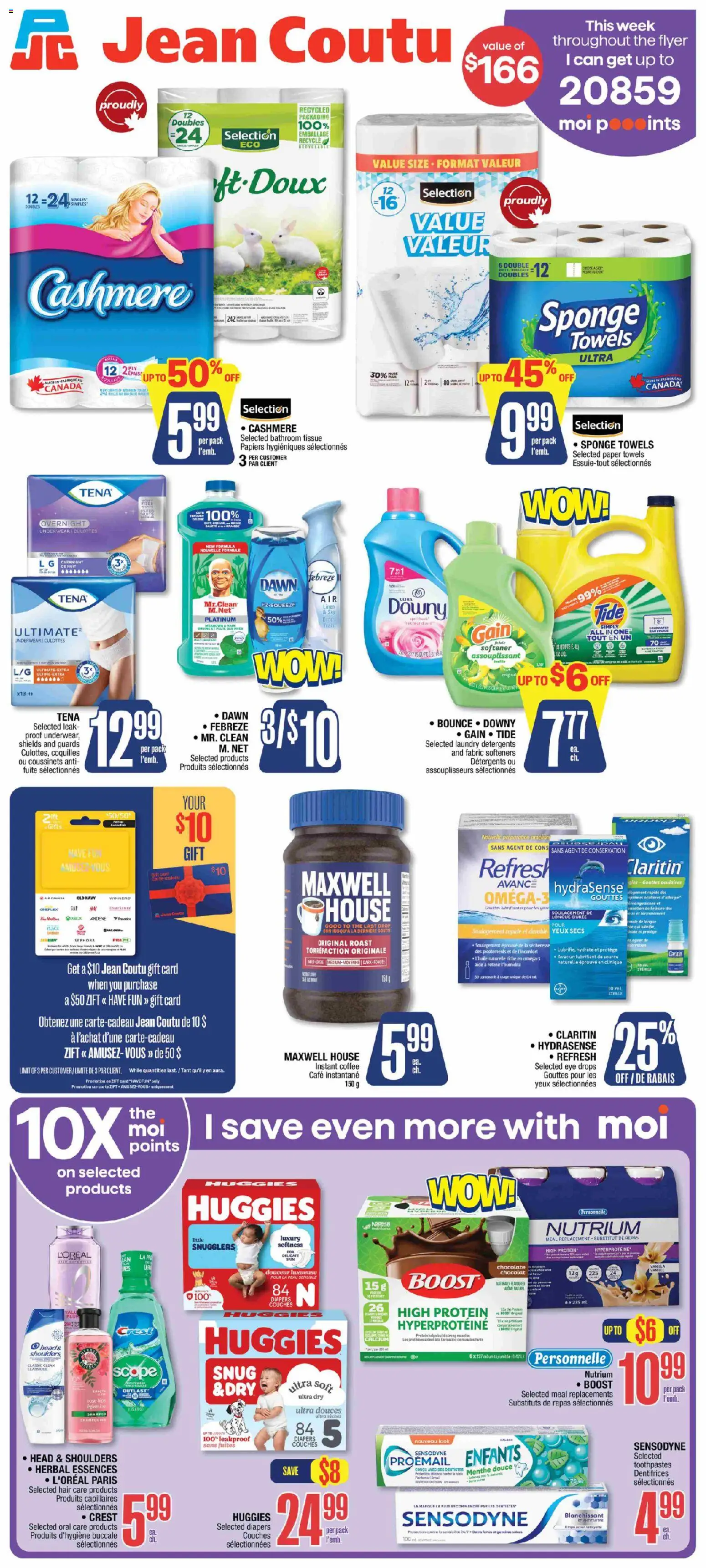 Jean Coutu flyer valid from Sep 3, 2026 | Page: 2 | Products: Instant coffee, Shampoo, Protein, Omega