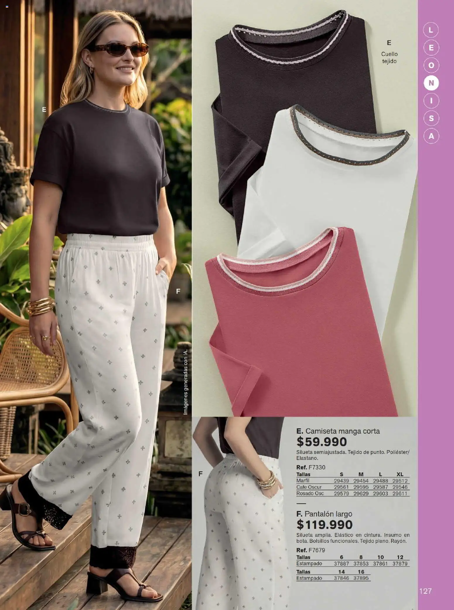 Leonisa revista - valida desde el 15/07/2026 | Página: 127 | Productos: Camiseta, Cuello, Café