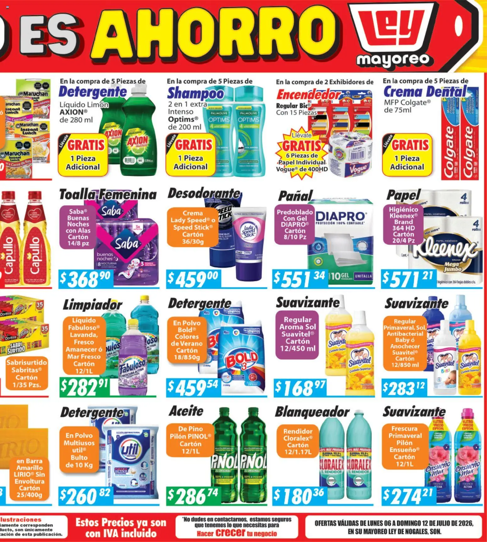 Nuevas ofertas de Casa Ley válidas en toda la República Mexicana desde el 06/07/2026. ¡Encuentra las mejores ofertas en Casa Ley folleto Nogales! | Página: 2 | Productos: Crema, Suavizante, Limpiador, Encendedor