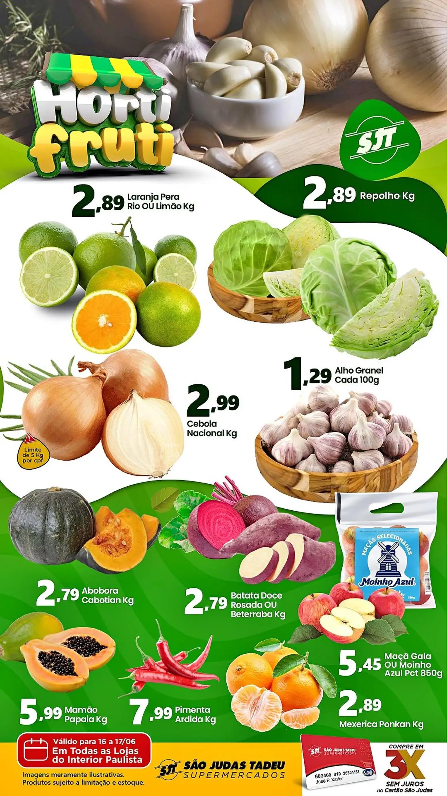 São Judas Tadeu Folheto - válido de 16.06.2026 | Página: 1 | Produtos: Cebola, Repolho, Maçãs, Batata
