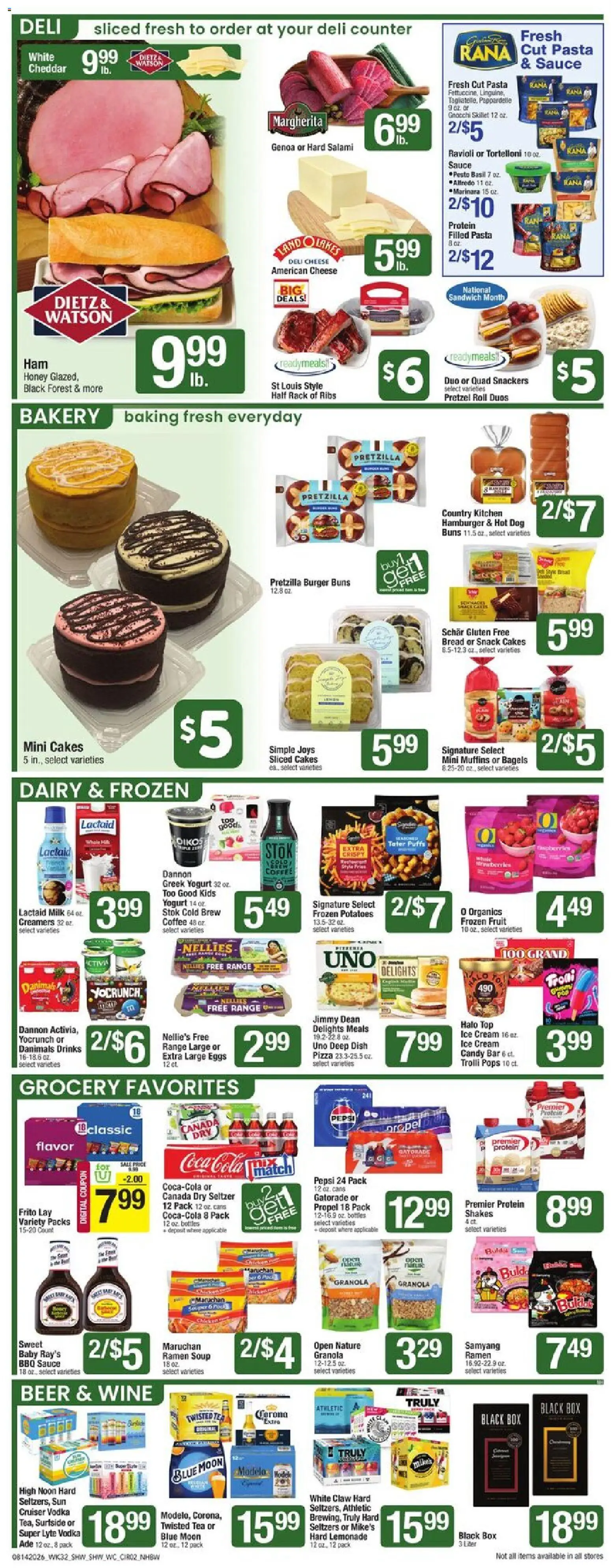 Shaw's Weekly Ad - NH - valid from 08/14/2026 | Page: 2 | Products: Box, Milk, Eggs, Pasta