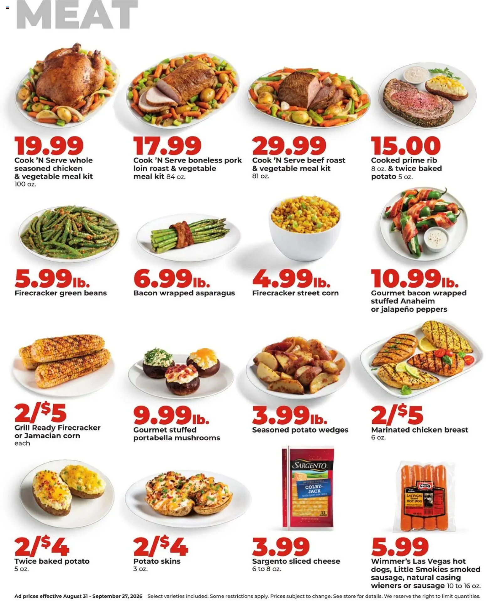 HyVee Monthly Ad - valid from 08/31/2026 | Page: 20 | Products: Corn, Cheese, Beef, Sausage
