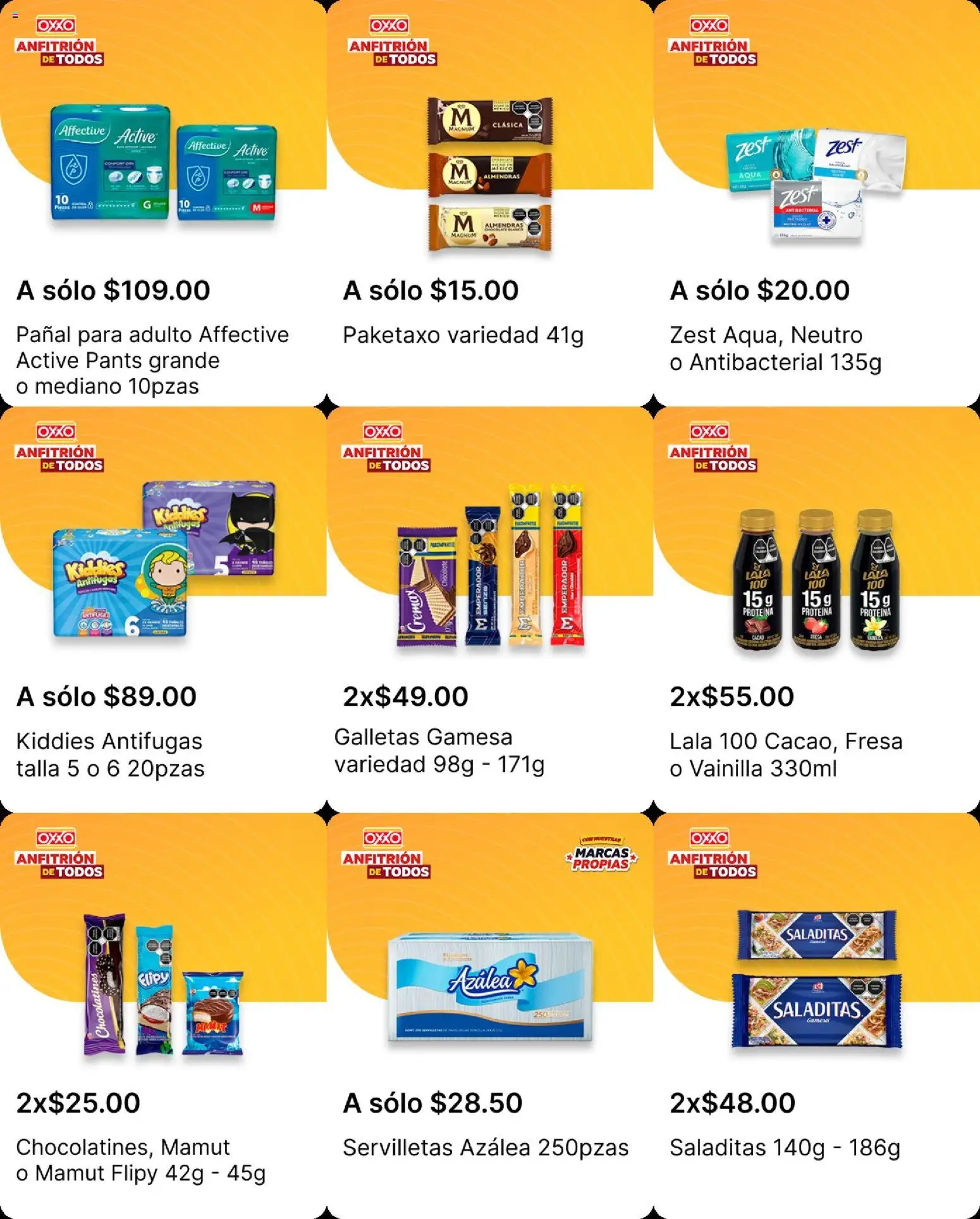 Nuevas ofertas de OXXO válidas en toda la República Mexicana desde el 25/06/2026. ¡Encuentra las mejores ofertas en OXXO folleto! | Página: 13 | Productos: Magnum, Vainilla, Proteína, Servilletas