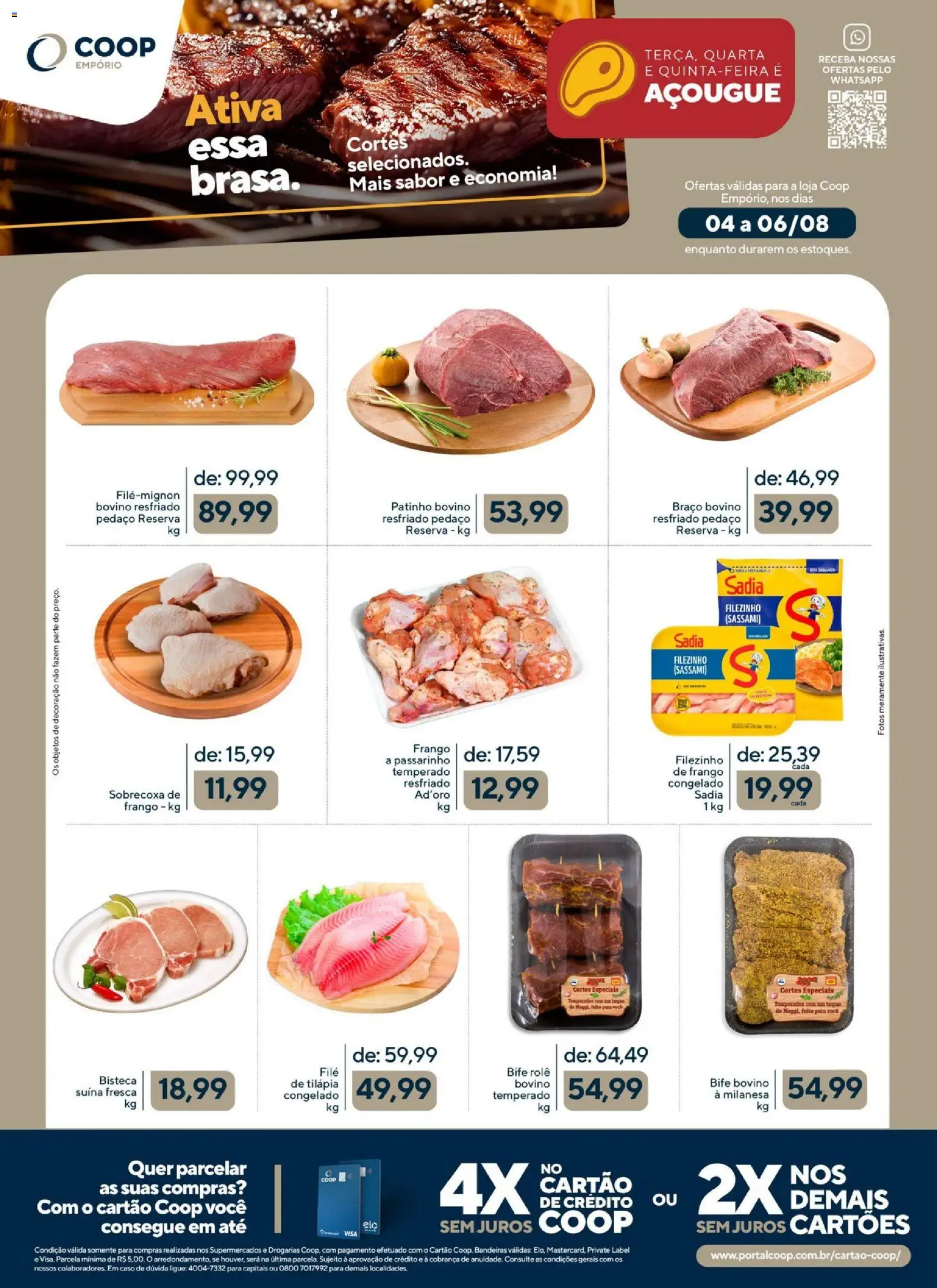Coop Folheto - válido de 04/08/2026 | Página: 2 | Produtos: Decoração, Tilápia, Frango, Filé de tilápia