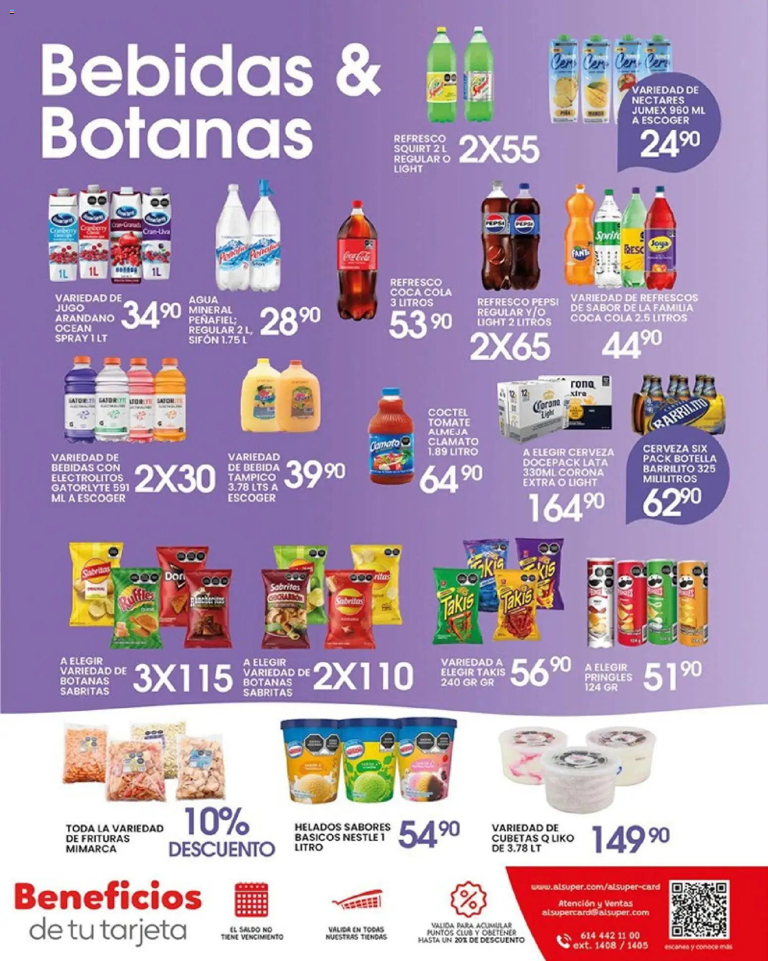 Nuevas ofertas de Alsuper válidas en toda la República Mexicana desde el 17.04.2026. ¡Encuentra las mejores ofertas en Alsuper folleto Saltillo! | Página: 7 | Productos: Refresco, Agua, Jugo, Botella