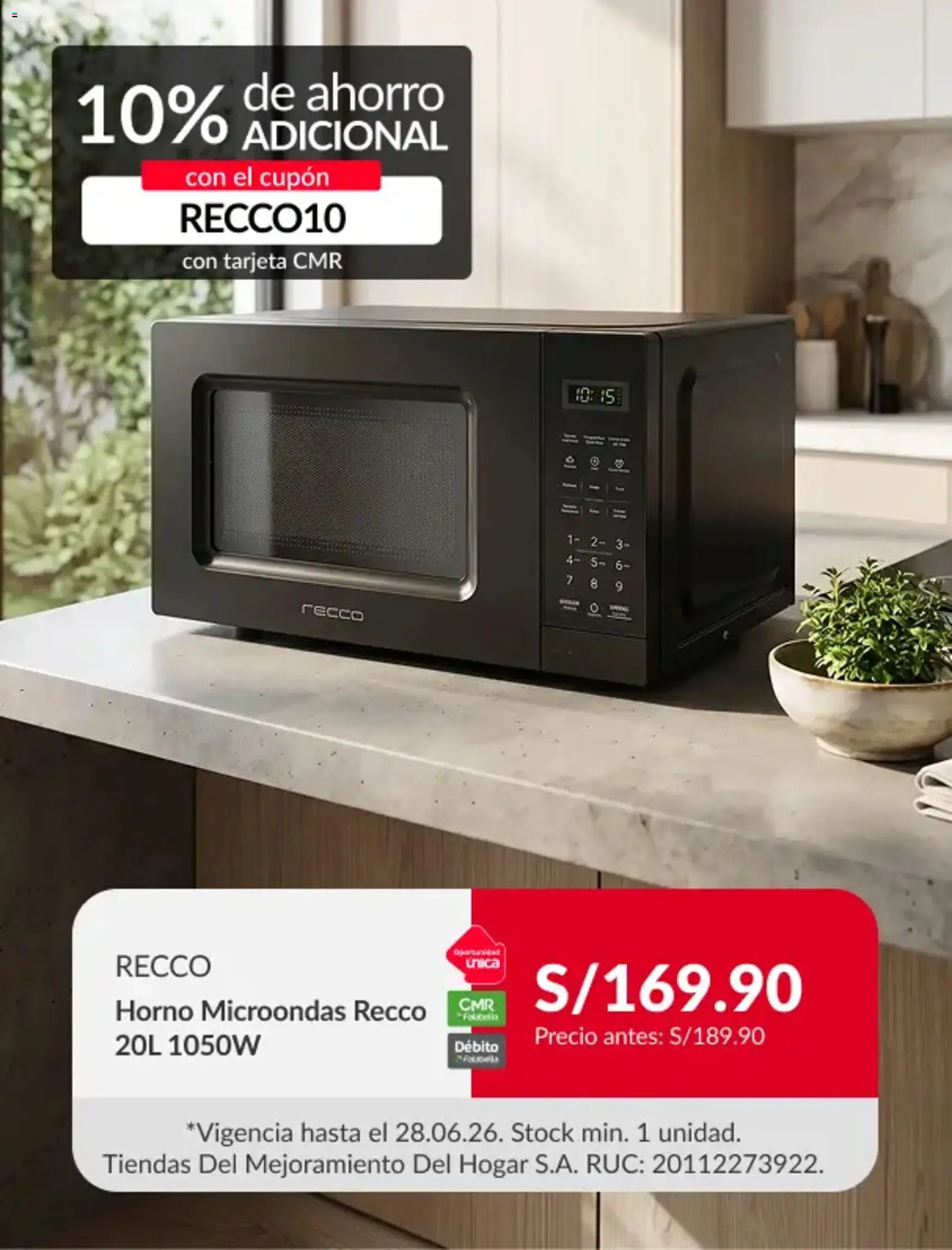 Catálogo Sodimac válido desde 22/06/2026 | Página: 2 | Productos: Horno, Horno microondas