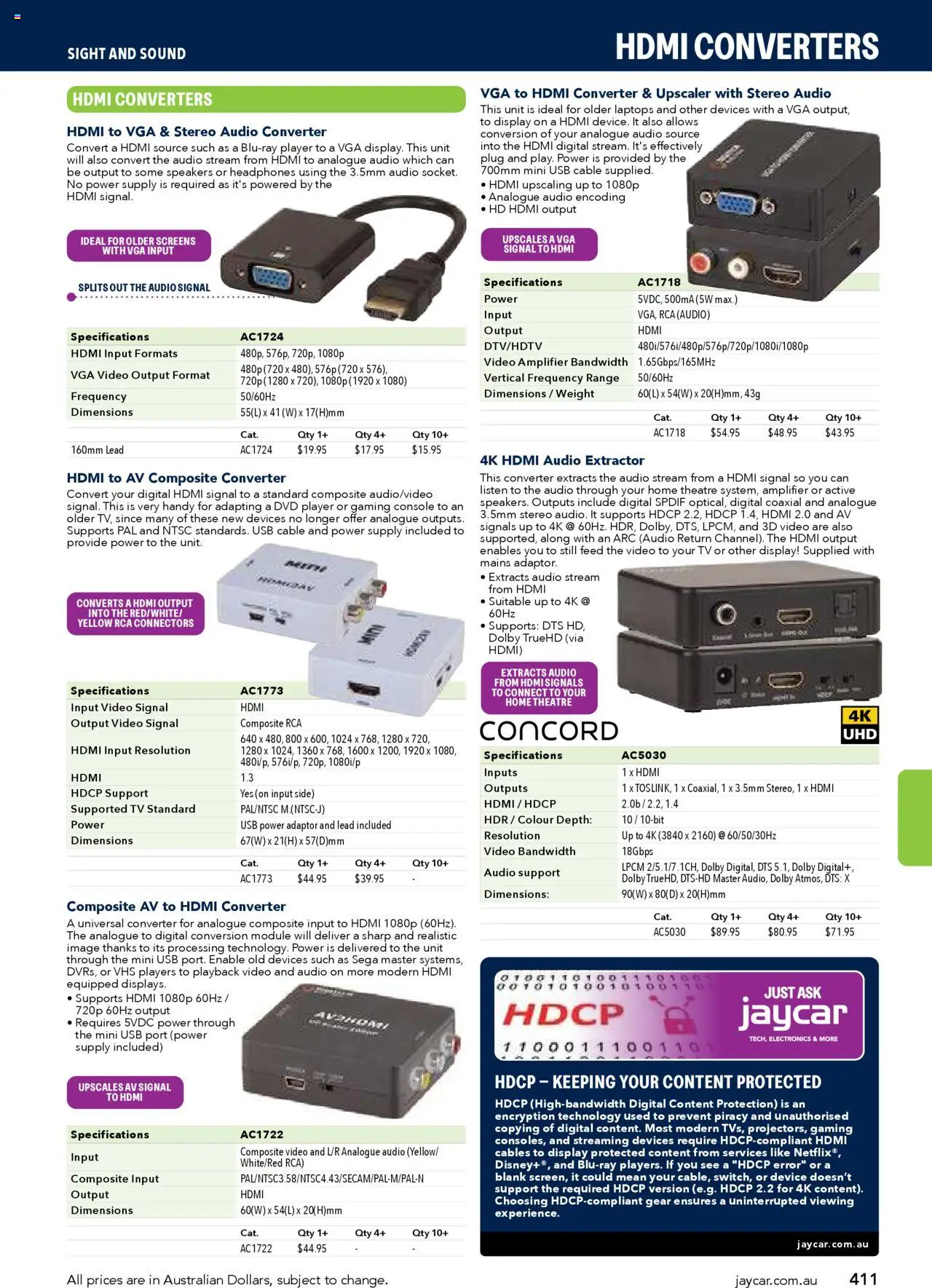 Jaycar catalogue - valid from 09/07/2025 | Page: 411 | Products: DVD player, Digital, Device, Converter
