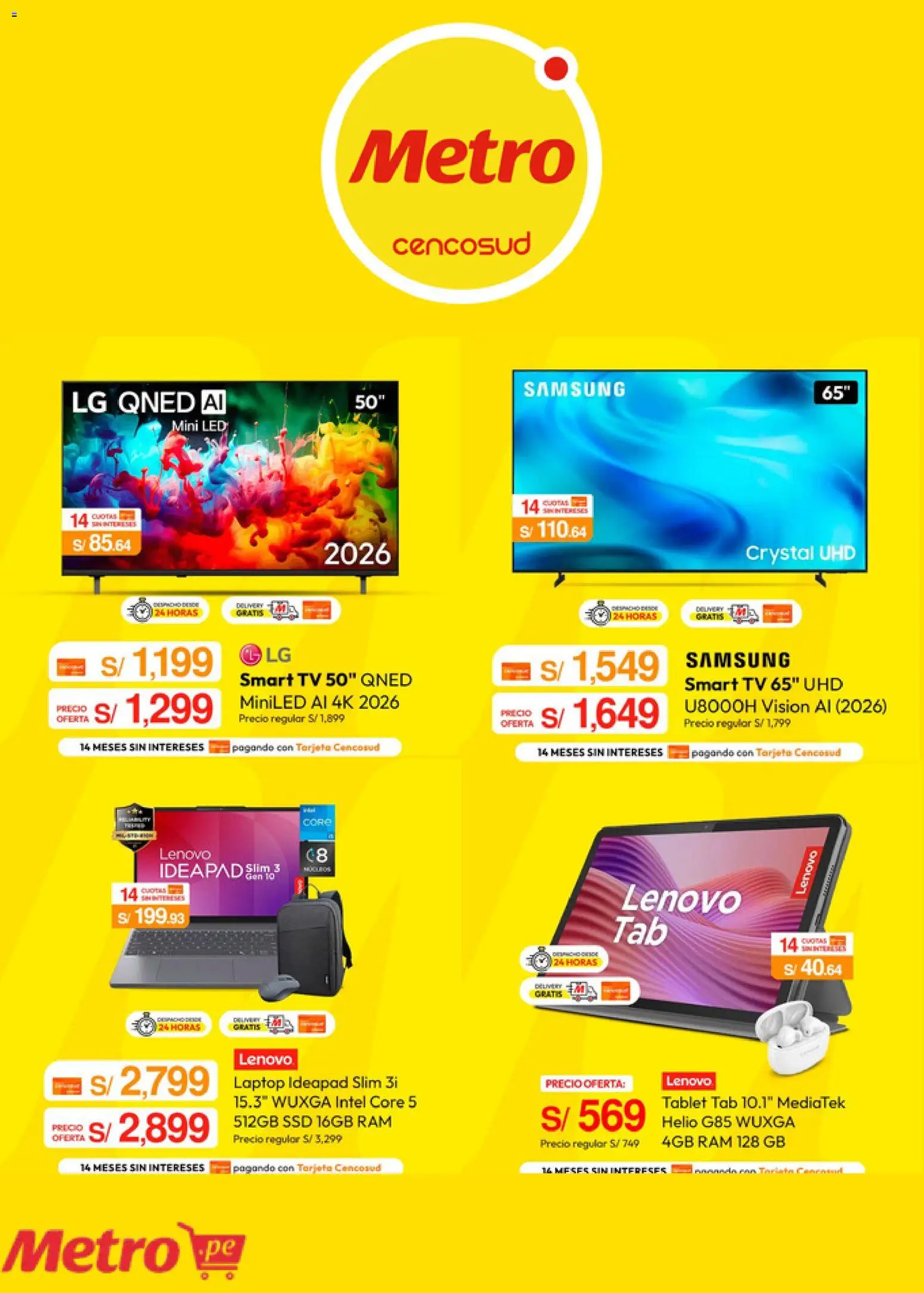 Catálogo Metro válido desde 31/08/2026 | Página: 4 | Productos: Tablet, Laptop