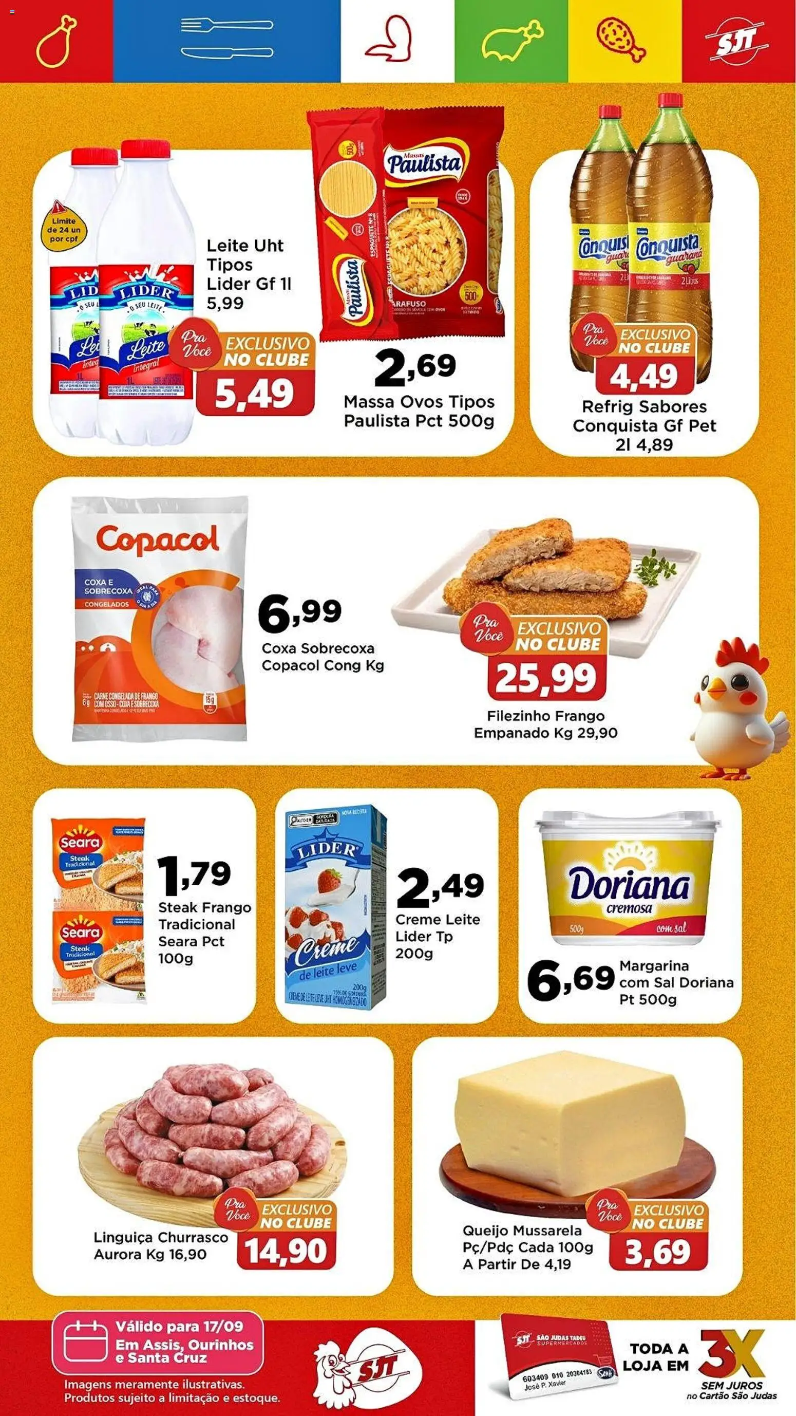 São Judas Tadeu Folheto - válido de 17/09/2026 | Página: 2 | Produtos: Espaguete, Leite, Frango, Margarina