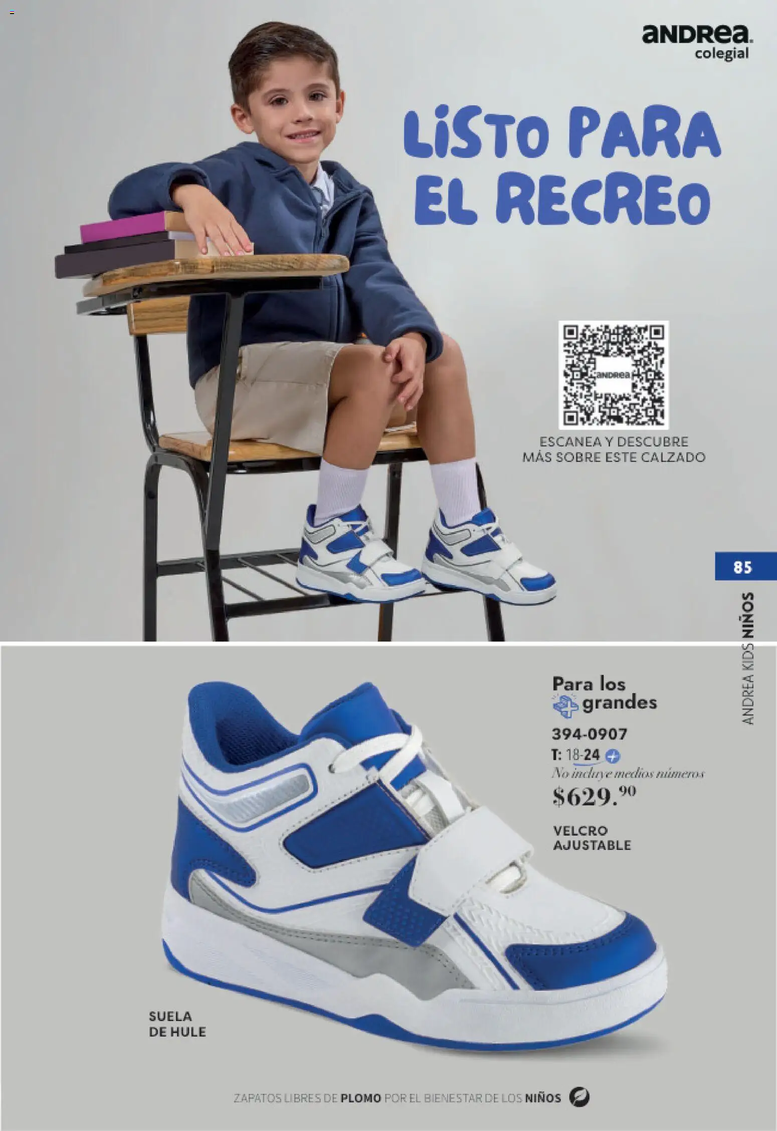 Nuevas ofertas de Andrea válidas en toda la República Mexicana desde el 23/05/2026. ¡Encuentra las mejores ofertas en Andrea catálogo Colegial! | Página: 85 | Productos: Zapatos, Sobre