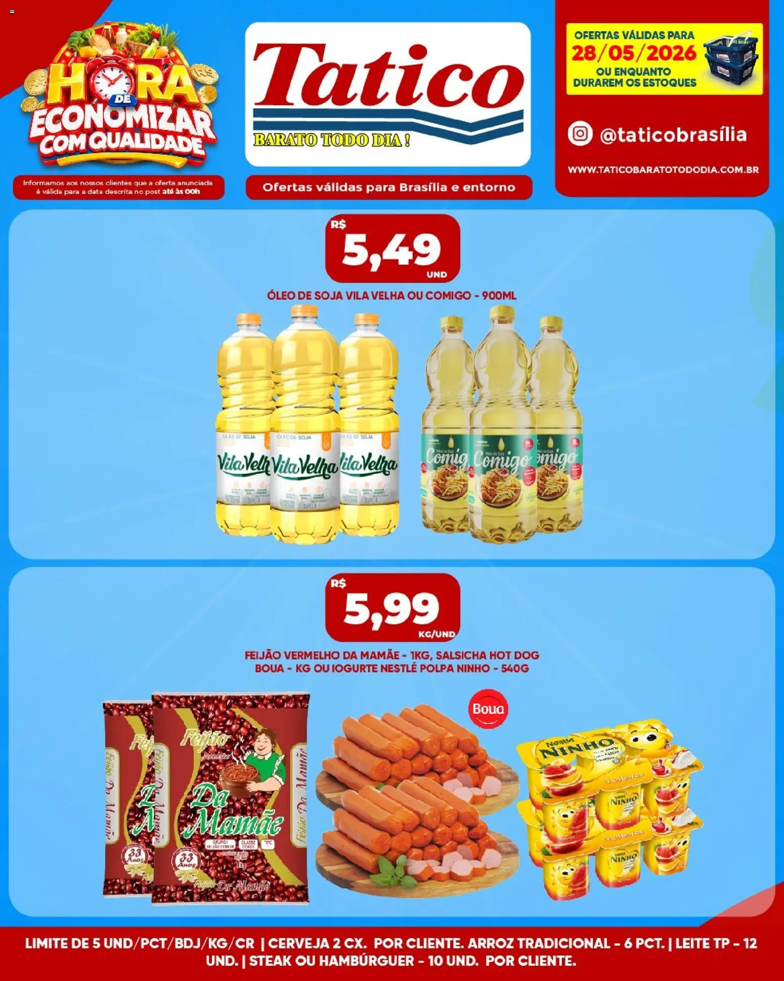 Tatico Folheto - válido de 29.05.2026 | Página: 28 | Produtos: Salsicha, Iogurte, Cerveja, Soja