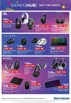 Preview of Harvey Norman Computers Level up your Gear - valid from 18/08/2026 | Page: 33 | Products: Pc, Mouse, Keyboard, Headset
