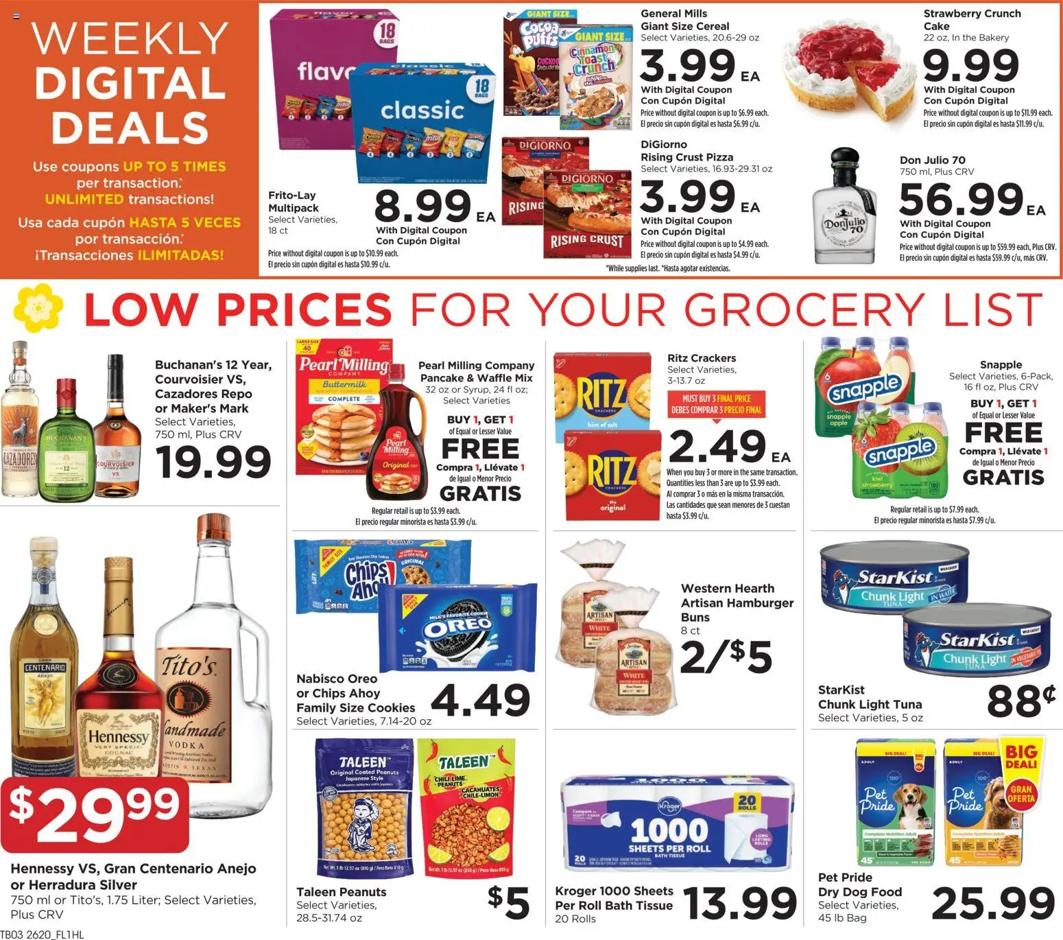 Food 4 Less Weekly Ad - valid from 17.06.2026 | Page: 4 | Products: Dog Food, Cookies, Vodka, Lime