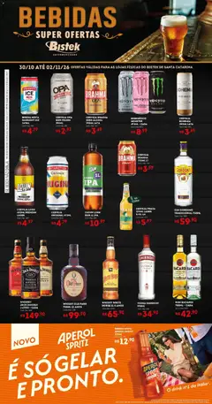 Bistek Supermercados ofertas Bebidas - Pré-Visualização do folheto da loja Bistek Supermercados, válido de 30/10/2026