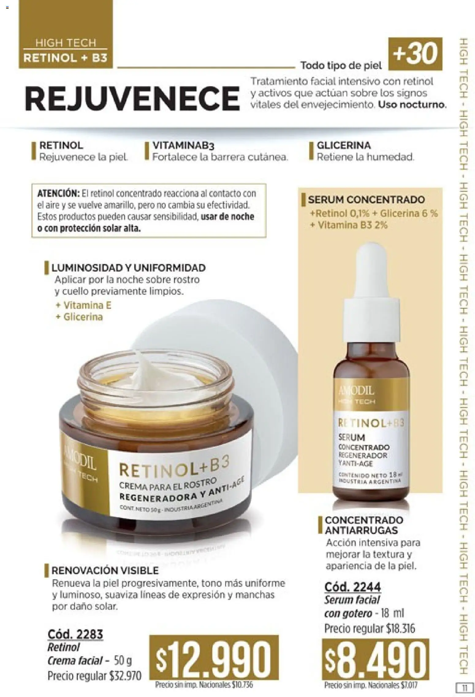 Catálogo Amodil Campaña 15 │ válido desde el 26/08/2026 | Página: 11 | Productos: Sobre, Crema facial, Serum, Crema