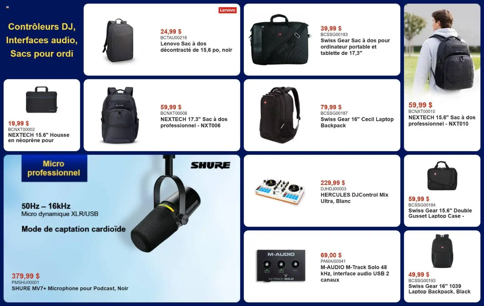 Canada Computers flyer valid from Sep 4, 2026 | Page: 11 | Products: Audio, Microphone, Case, Laptop