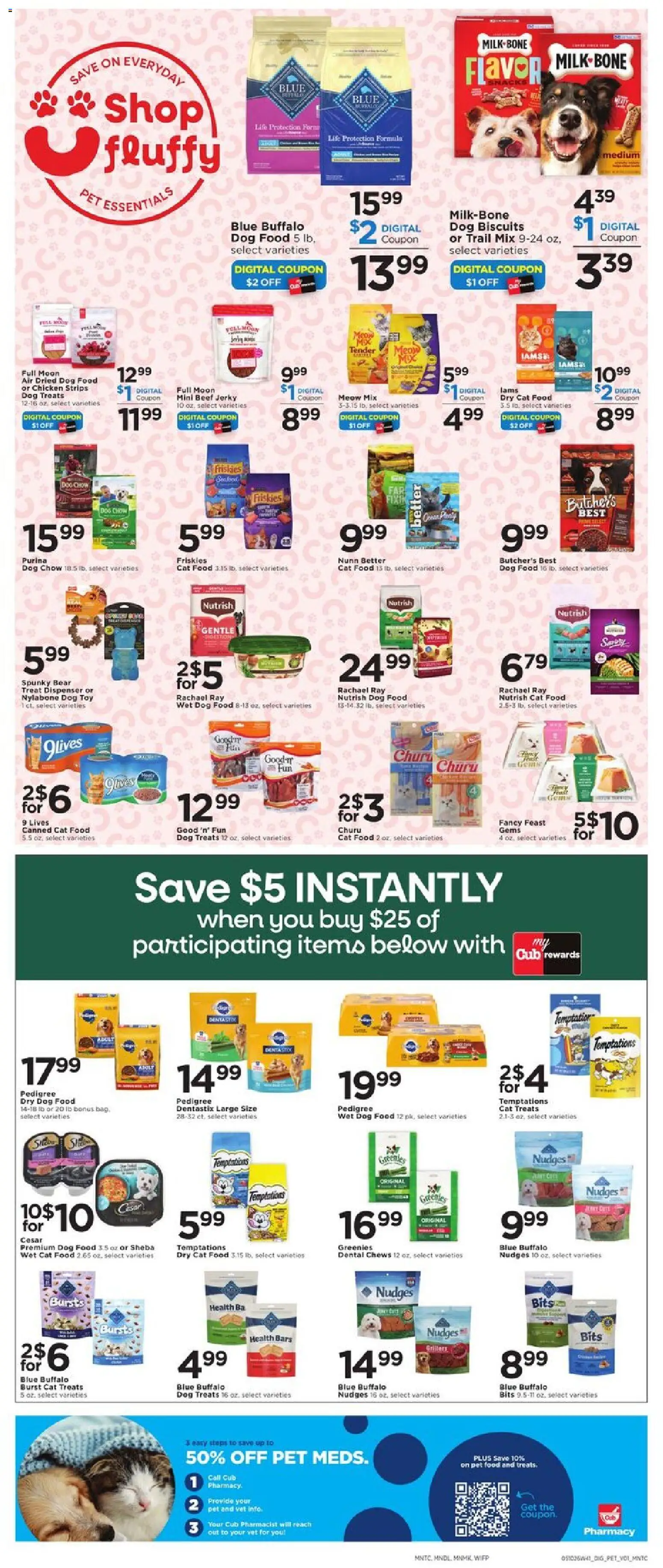 Cub Foods Weekly Ad - valid from 10.05.2026 | Page: 9 | Products: Dog Treats, Dog Food, Cat Food, Beef