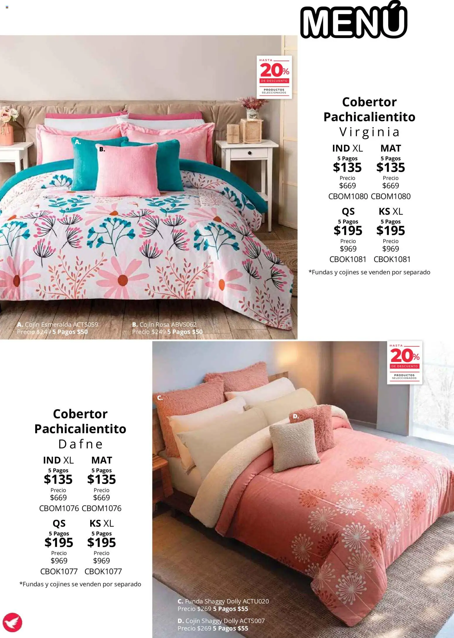 Nuevas ofertas de Colchas Concord válidas en toda la República Mexicana desde el 01/08/2026. ¡Encuentra las mejores ofertas en Colchas Concord catálogo Colección Cobertor! | Página: 23 | Productos: Cobertor, Funda