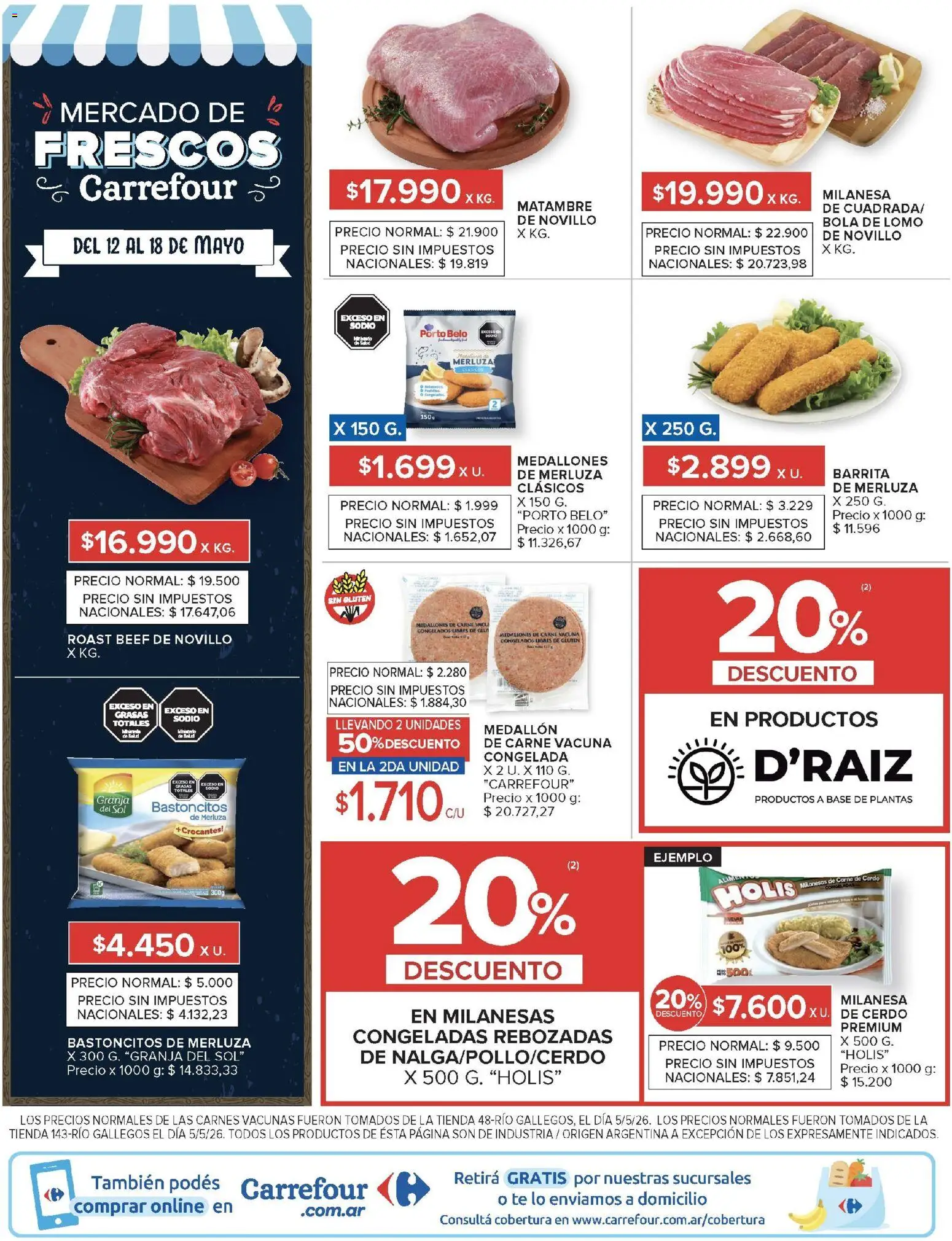 Carrefour Market catálogo │ válido desde el 12.05.2026 | Página: 13 | Productos: Milanesa, Cerdo, Té