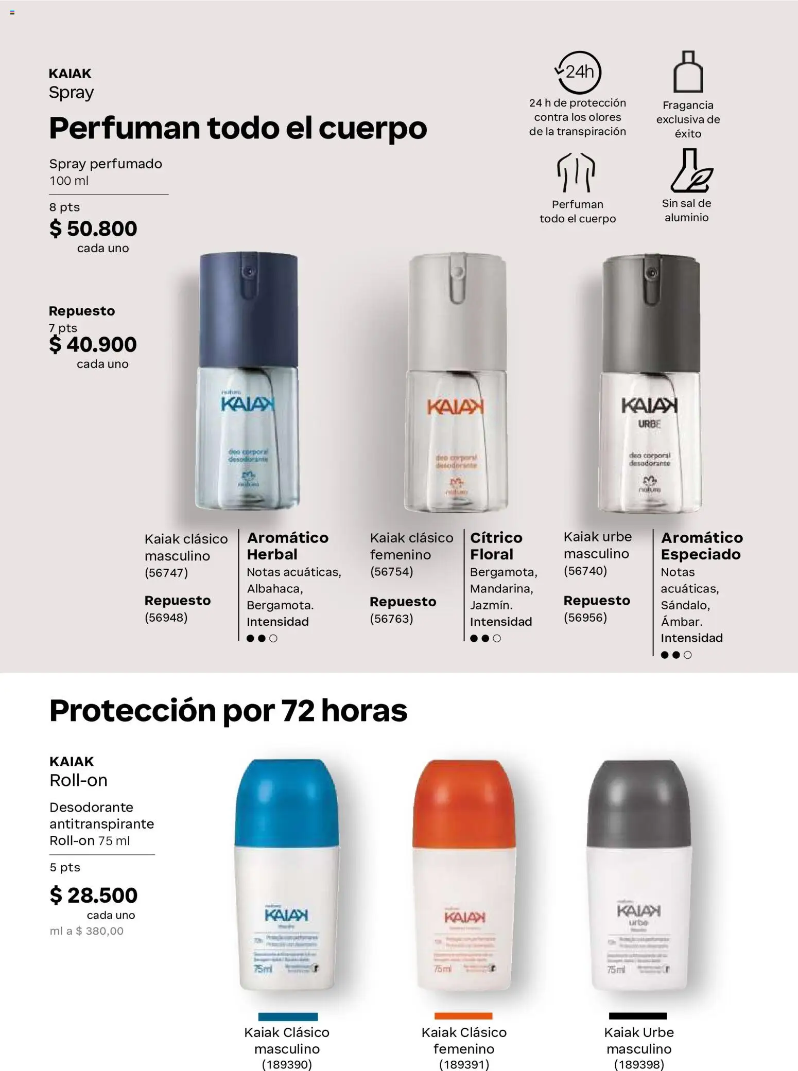 Natura revista - valida desde el 02/09/2026 | Página: 128 | Productos: Sal, Fragancia, Desodorante, Antitranspirante
