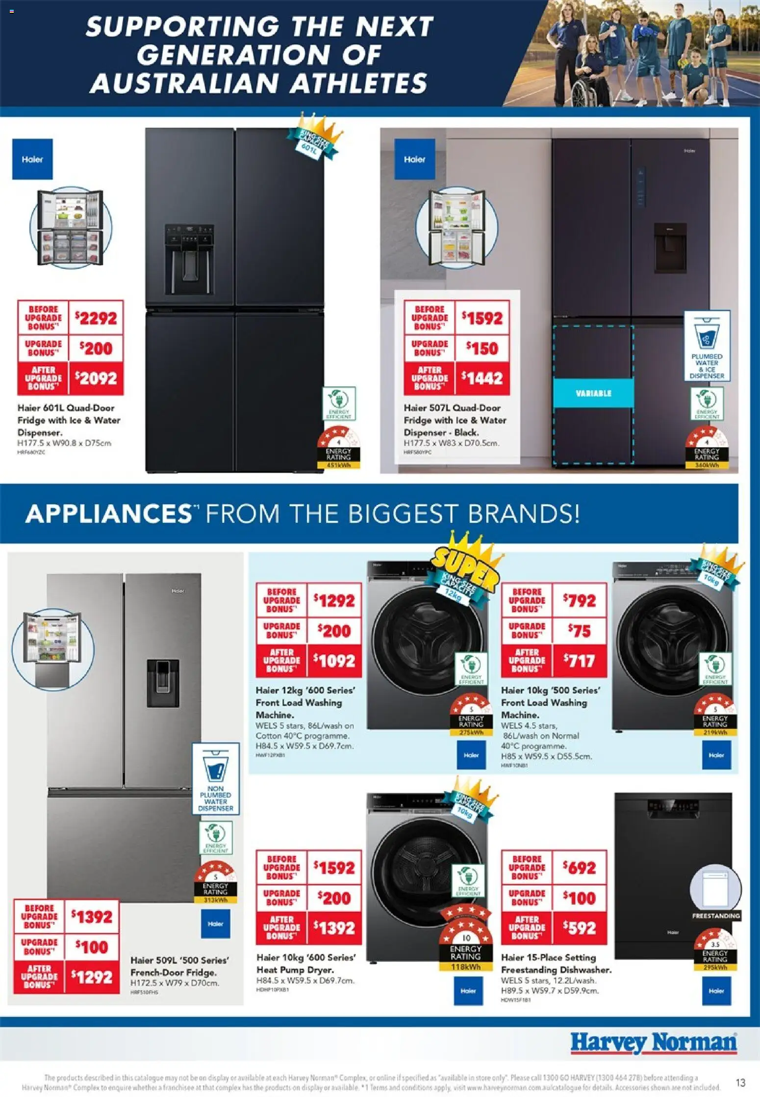 Harvey Norman catalogue - valid from 23/07/2026 | Page: 13 | Products: Water, Accessories, Fridge