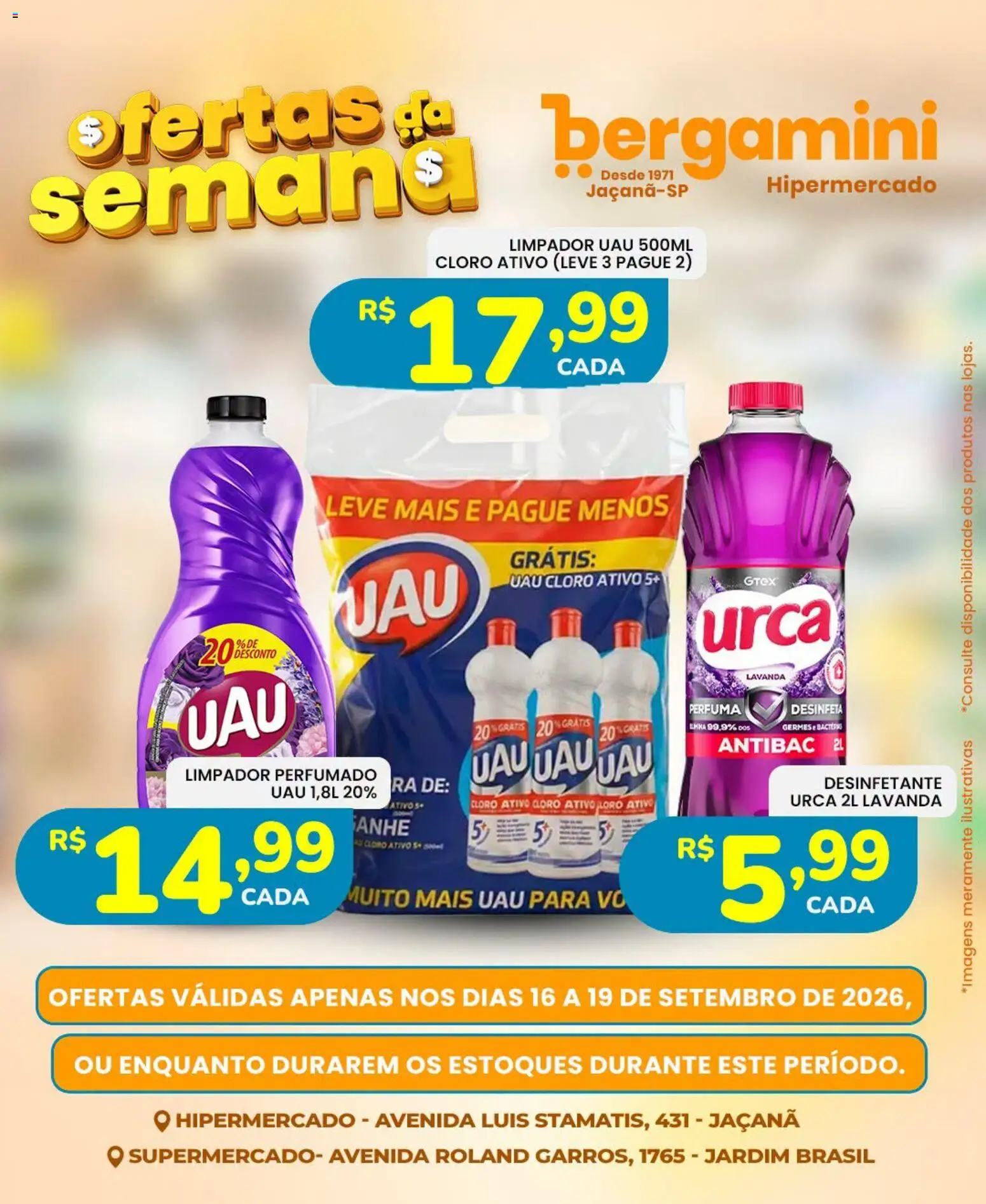 Supermercado Bergamini Folheto - válido de 16/09/2026 | Página: 20 | Produtos: Cloro, Desinfetante