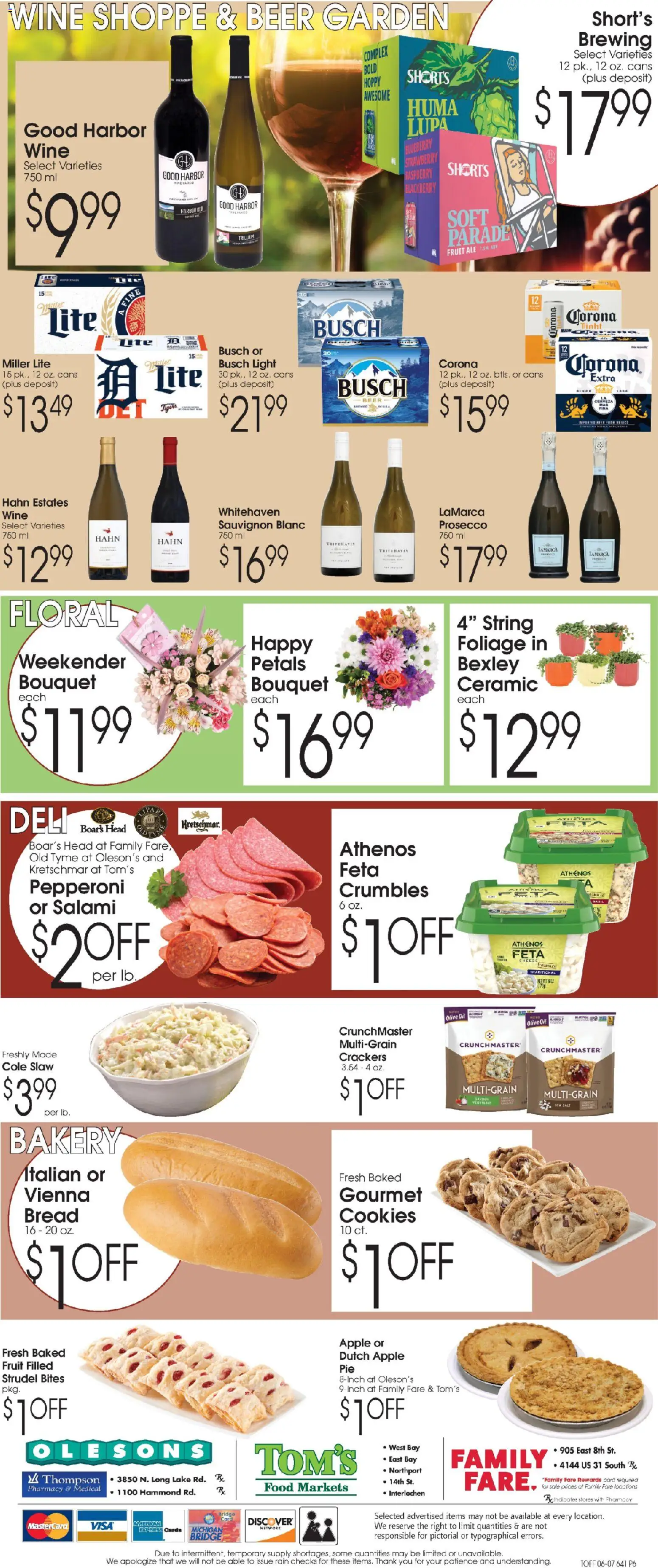 Family Fare Ad - valid from 07.06.2026 | Page: 6 | Products: Bread, Salami, Cookies, Raspberry