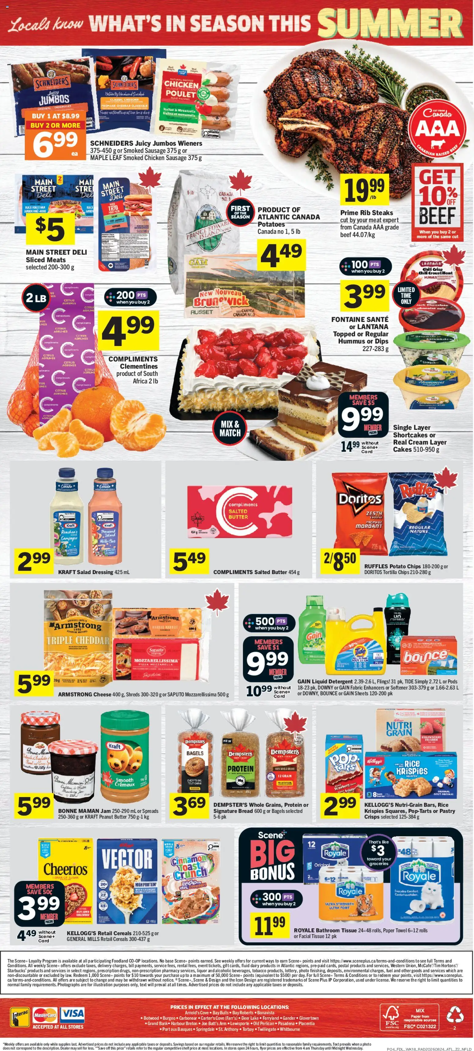 Foodland flyer valid from Aug 27, 2026 | Page: 2 | Products: Rice, Cream, Sausage, Meat