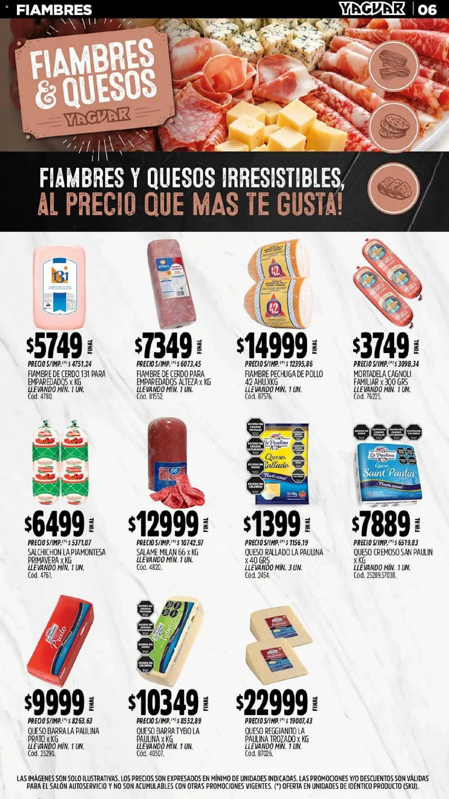 Yaguar - Oferta Semanal Trelew │ válido desde el 25.05.2026 | Página: 6 | Productos: Pollo, Queso, Salame, Cerdo