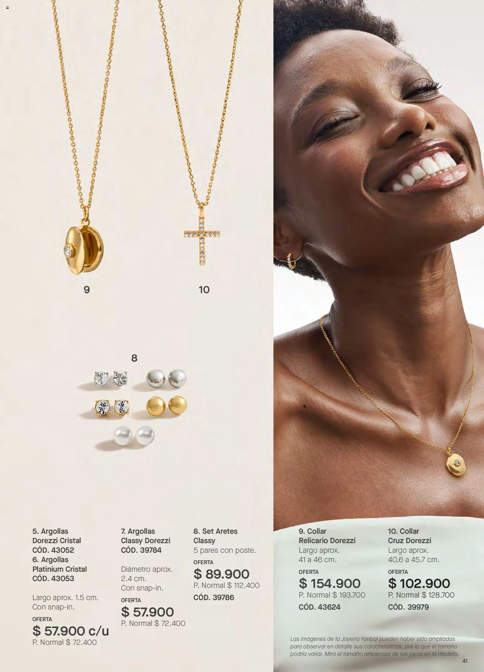 Yanbal revista - valida desde el 18/07/2026 | Página: 41 | Productos: Aretes, Collar