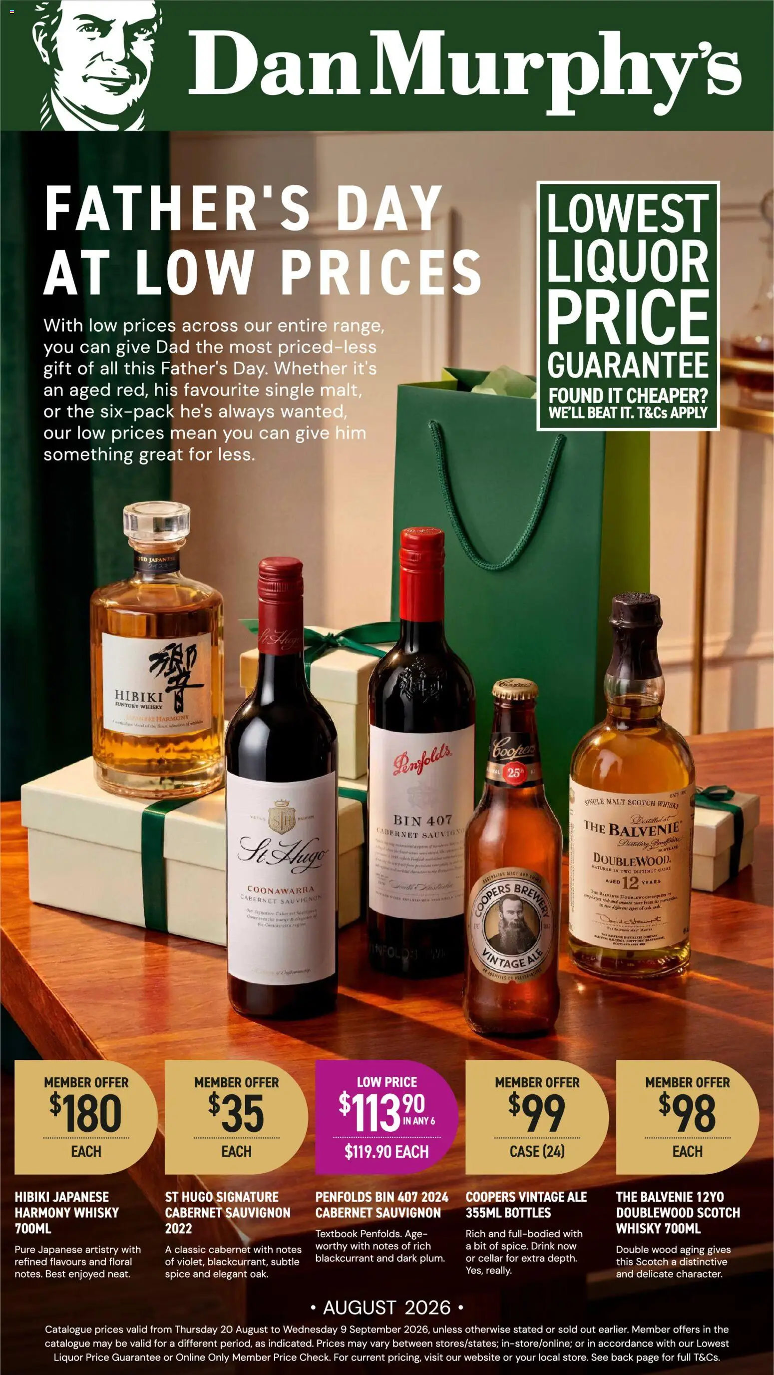 Dan Murphy's catalogue - valid from 20/08/2026 | Page: 1 | Products: Floral, Wood, Scotch, Case