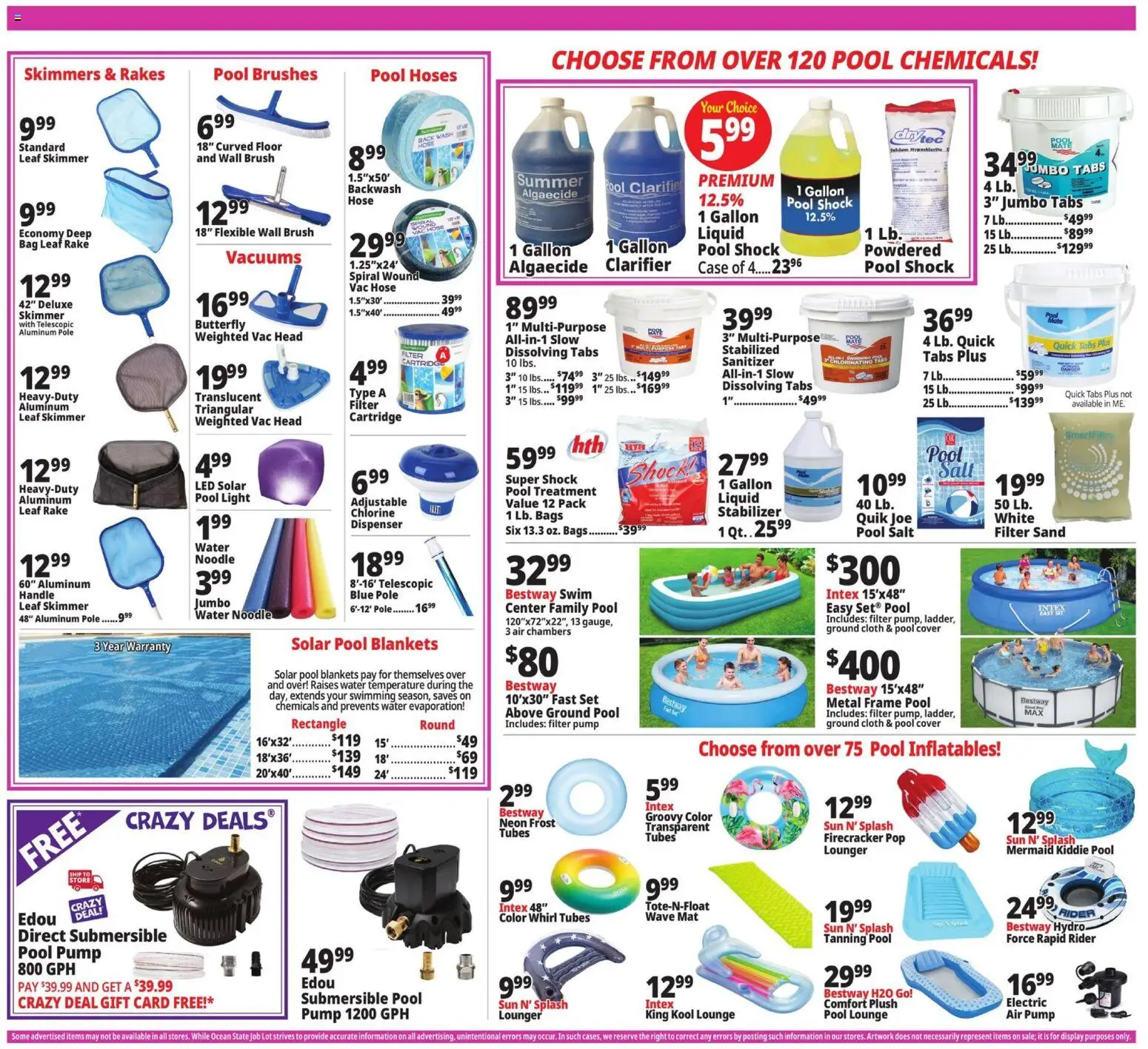 Ocean State Job Lot Weekly Ad - valid from 28.05.2026 | Page: 2 | Products: Rake, Pump, Shock, Bag