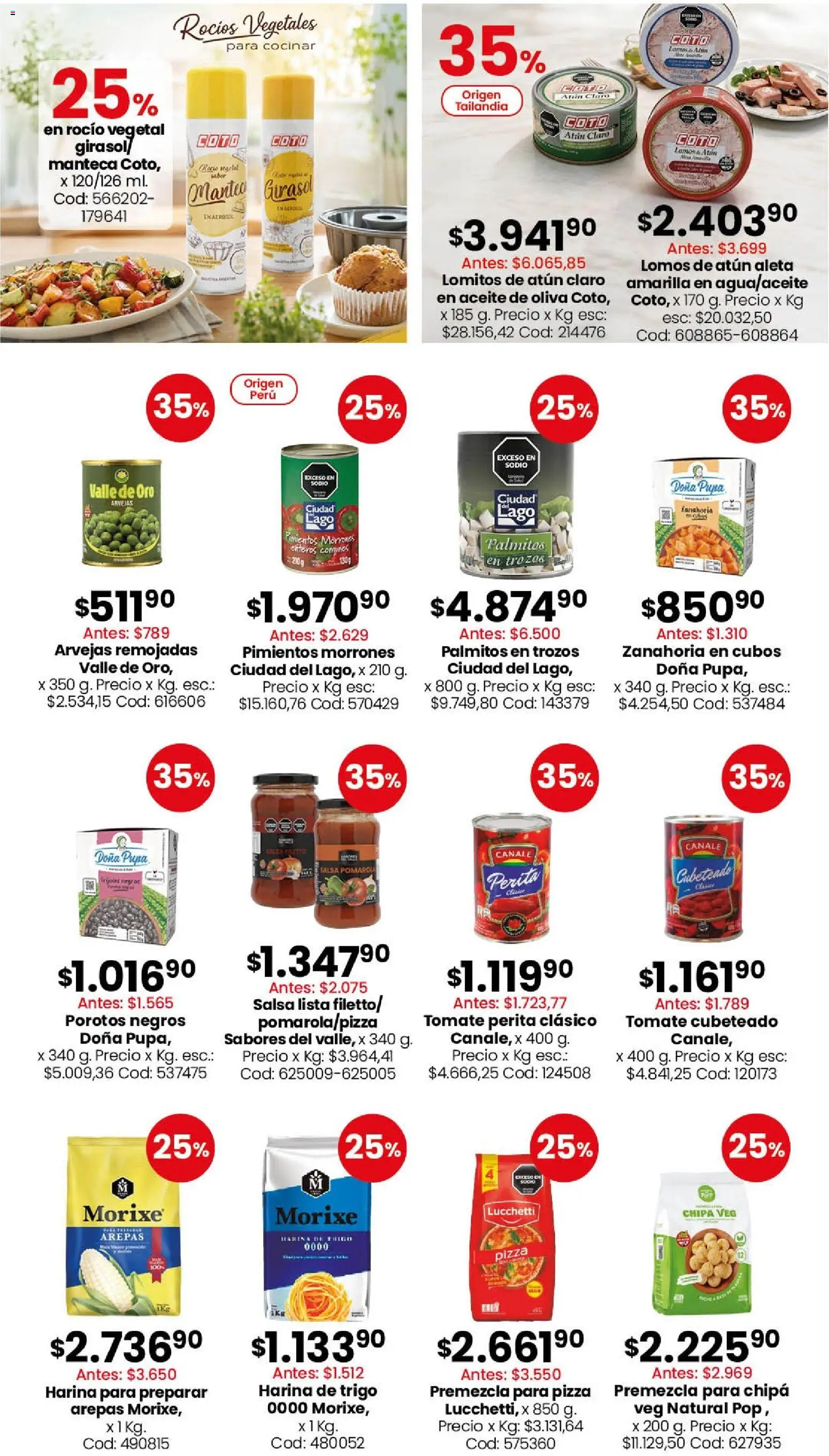 Coto - Almacén y bebida │ válido desde el 10/08/2026 | Página: 4 | Productos: Porotos, Harina, Arvejas, Atún
