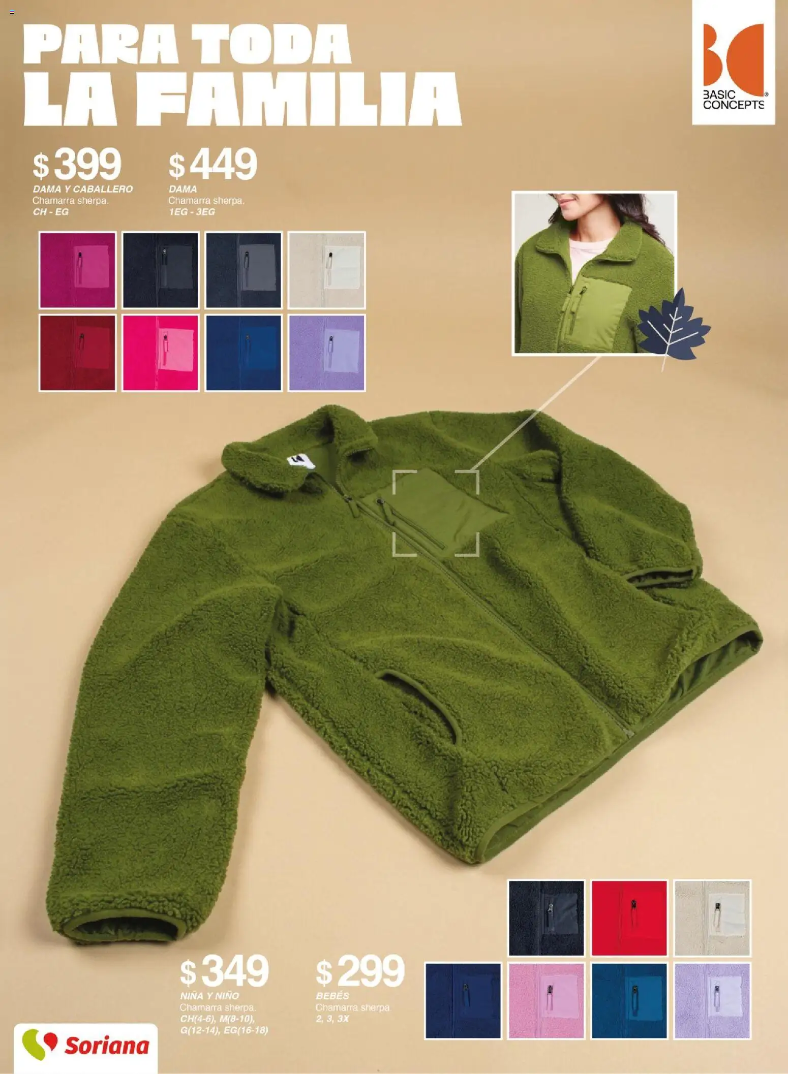 Nuevas ofertas de Soriana válidas en toda la República Mexicana desde el 30/09/2026. ¡Encuentra las mejores ofertas en Soriana catálogo otoño invierno! | Página: 5 | Productos: Chamarra