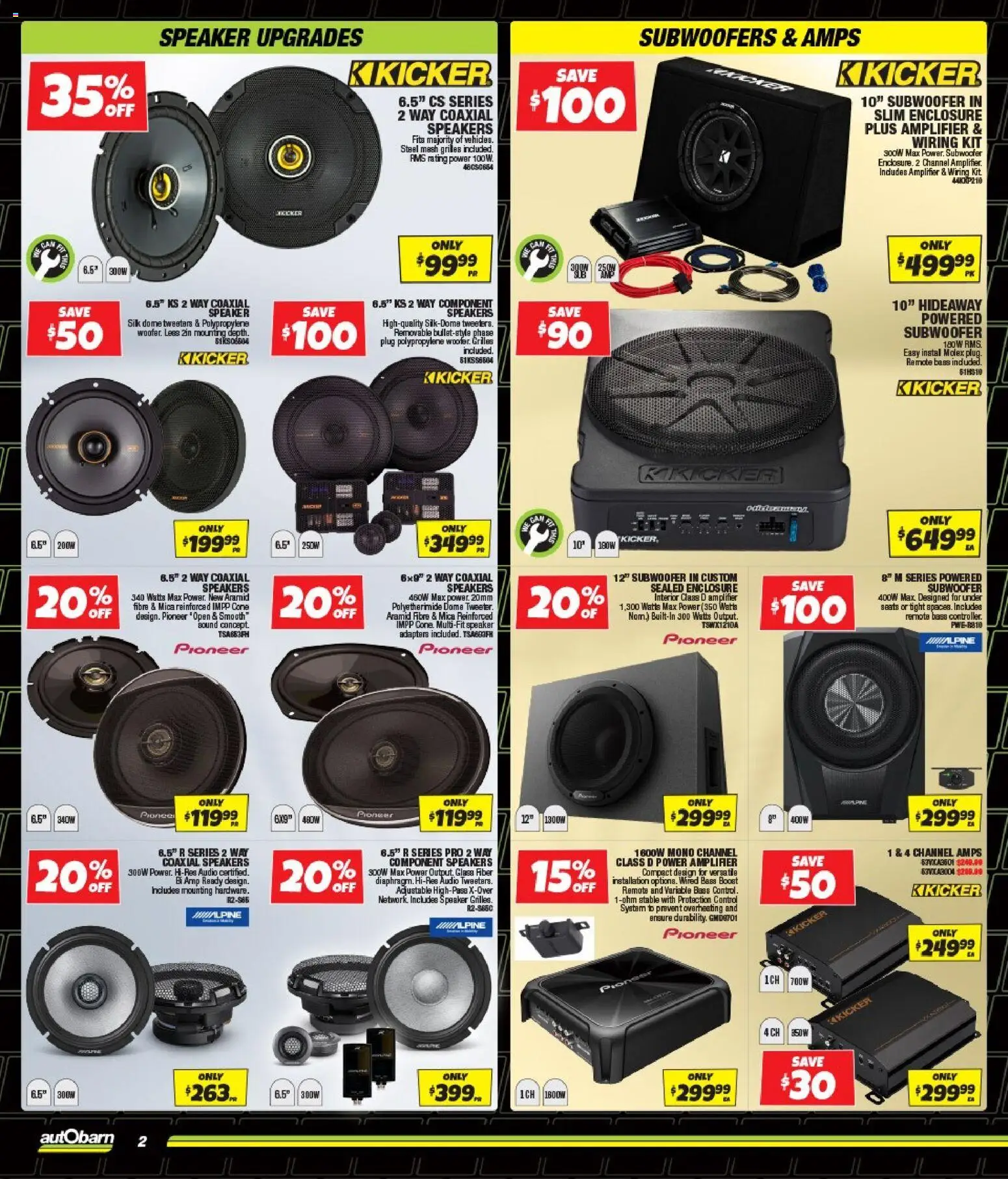 Autobarn catalogue - valid from 26/08/2026 | Page: 2 | Products: Amplifier, Audio, Speaker