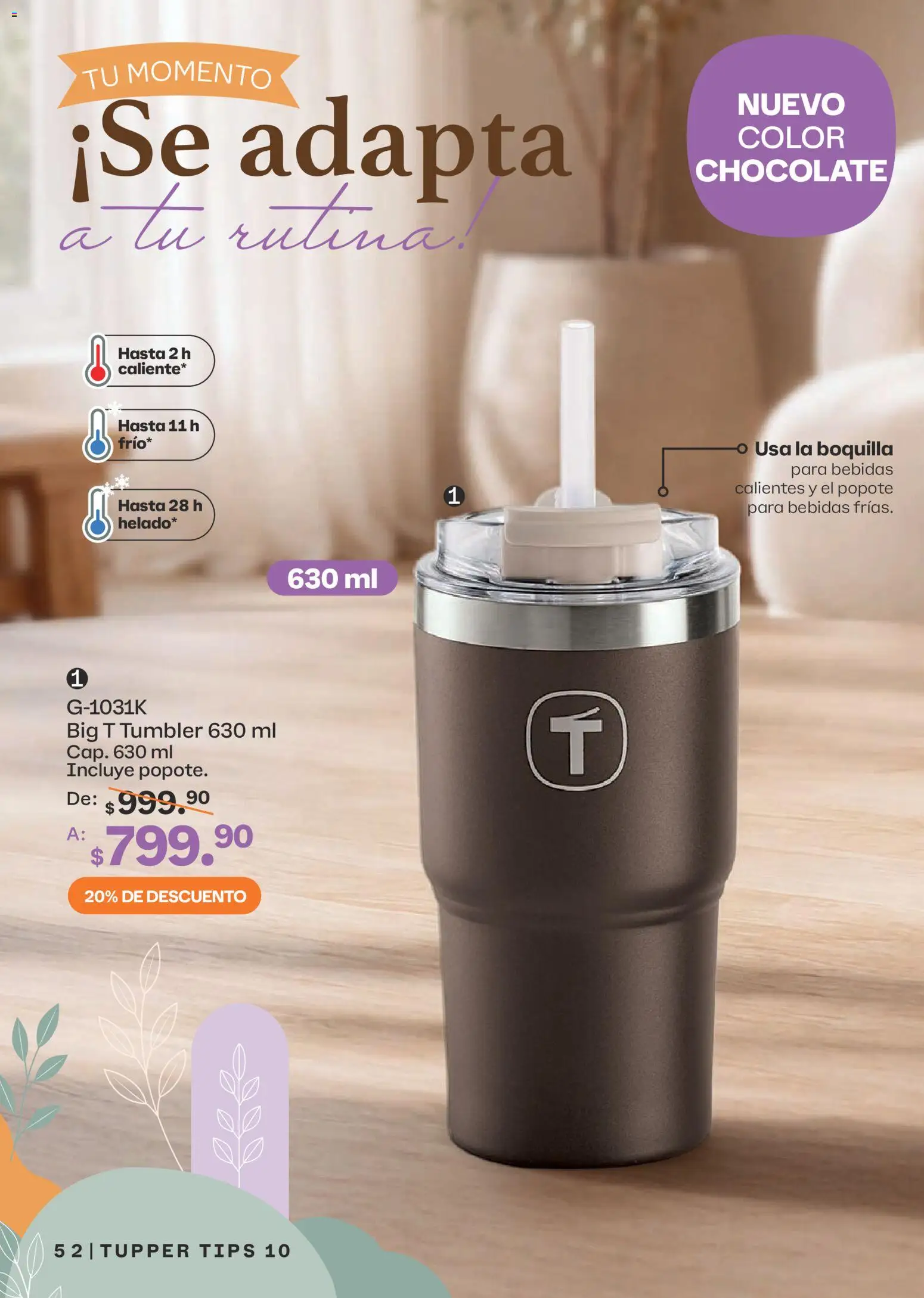 Nuevas ofertas de Tupperware válidas en toda la República Mexicana desde el 07/09/2026. ¡Encuentra las mejores ofertas en Tupperware catálogo! | Página: 52 | Productos: Chocolate, Bebidas, Tupper