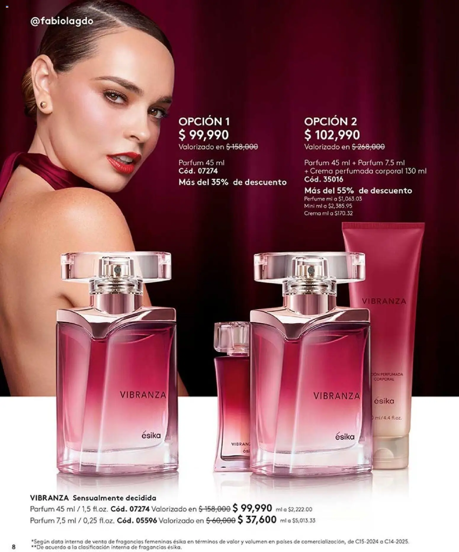 Ésika revista - valida desde el 07/08/2026 | Página: 8 | Productos: Crema, Perfume