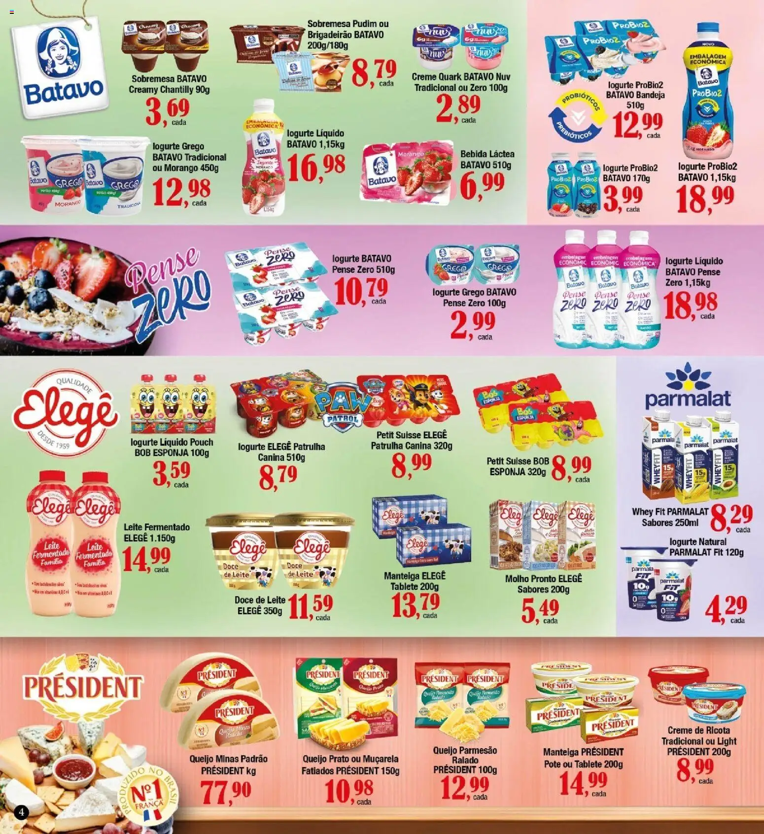 Supermercados Unidos Folheto - válido de 16.06.2026 | Página: 4 | Produtos: Probióticos, Esponja, Leite, Bandeja