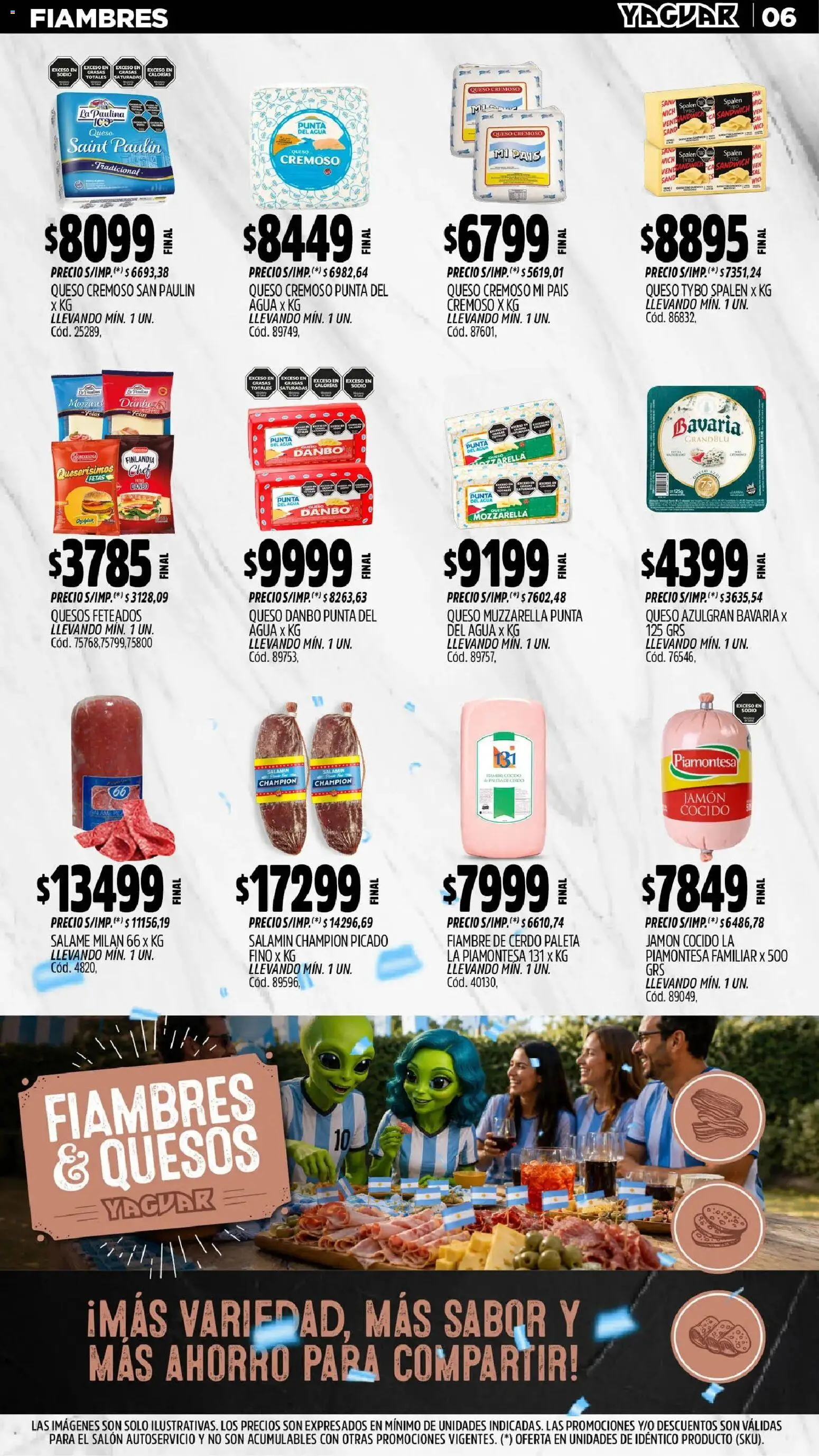 Yaguar - Oferta semanal Parque Chacabuco │ válido desde el 29/06/2026 | Página: 7 | Productos: Muzzarella, Queso, Jamón, Cerdo