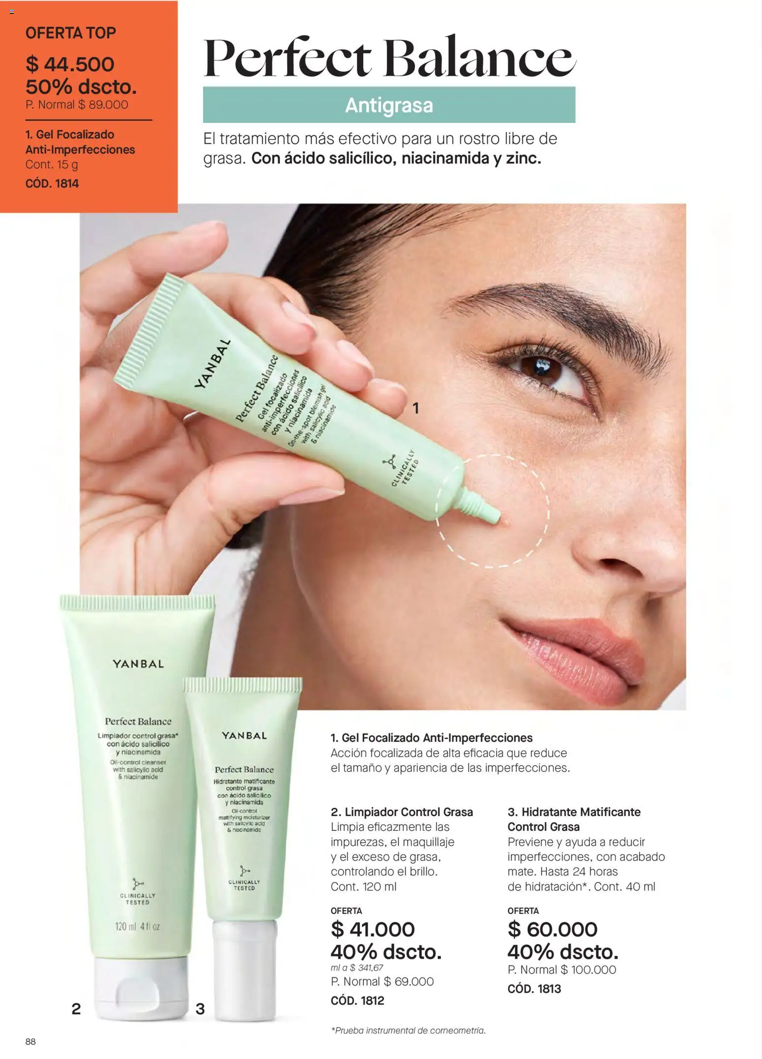 Yanbal revista - valida desde el 18/07/2026 | Página: 88 | Productos: Antigrasa, Limpiador, Top, Maquillaje