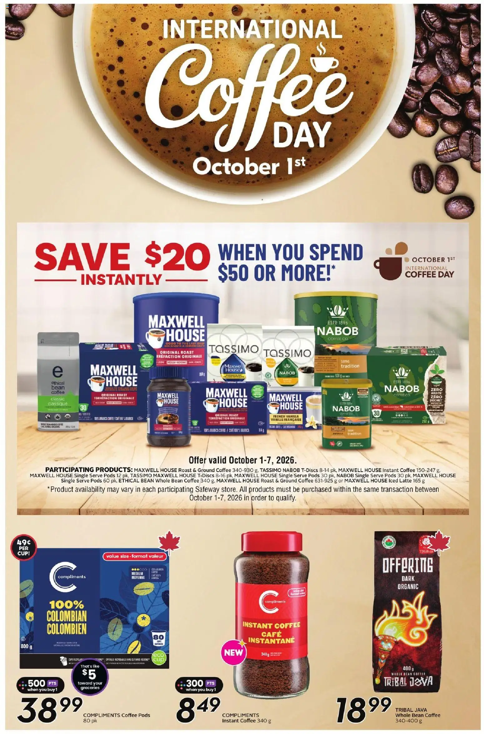 Safeway flyer valid from Oct 1, 2026 | Page: 21