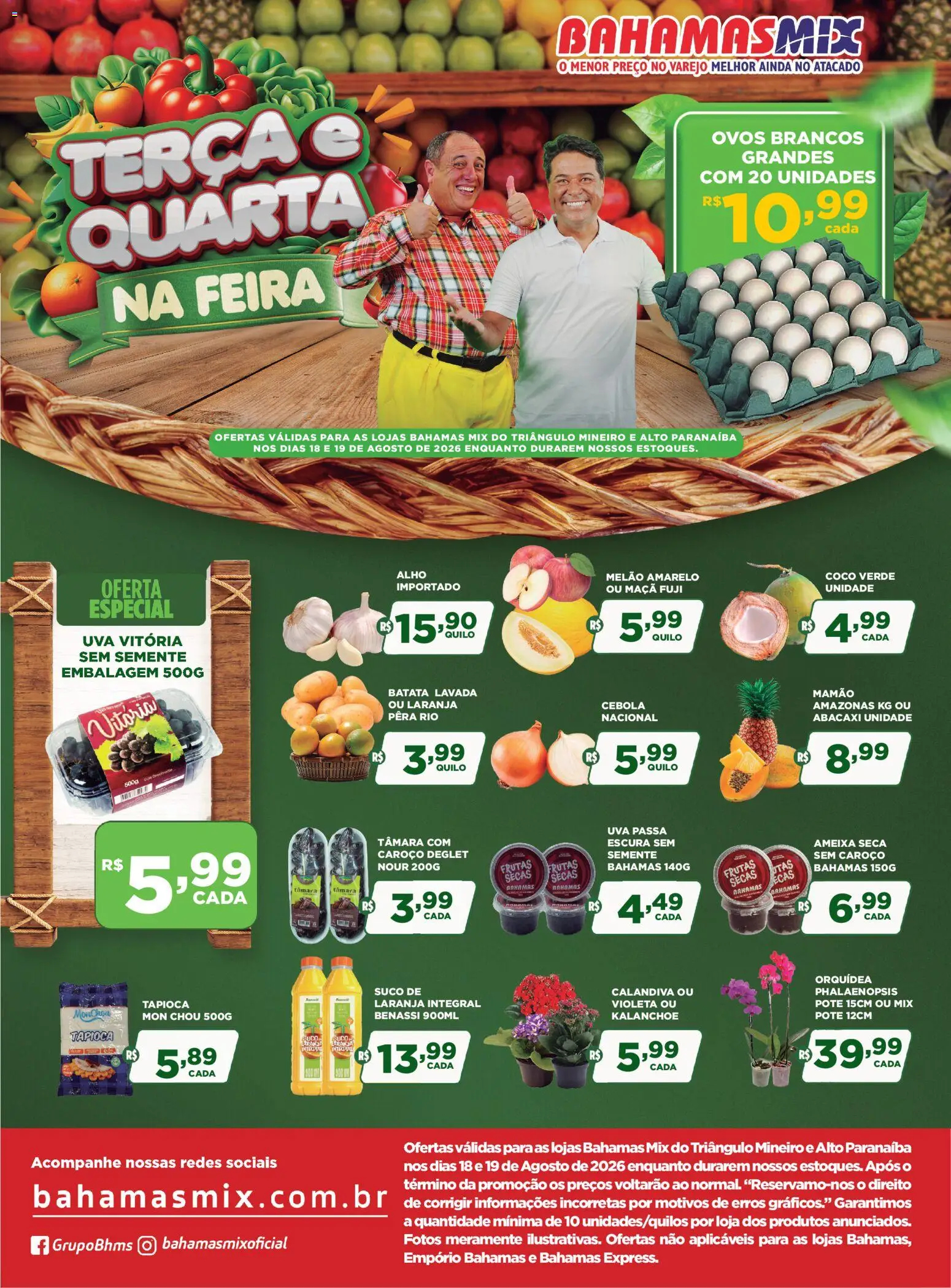 Bahamas Mix Folheto - válido de 18/08/2026 | Página: 1 | Produtos: Coco, Tapioca, Abacaxi, Uva passa