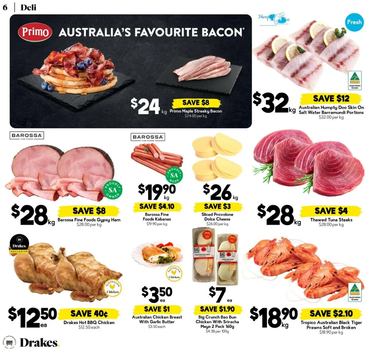 Drakes catalogue - valid from 15.04.2026 | Page: 6 | Products: Bacon, Butter, Chicken, Tuna