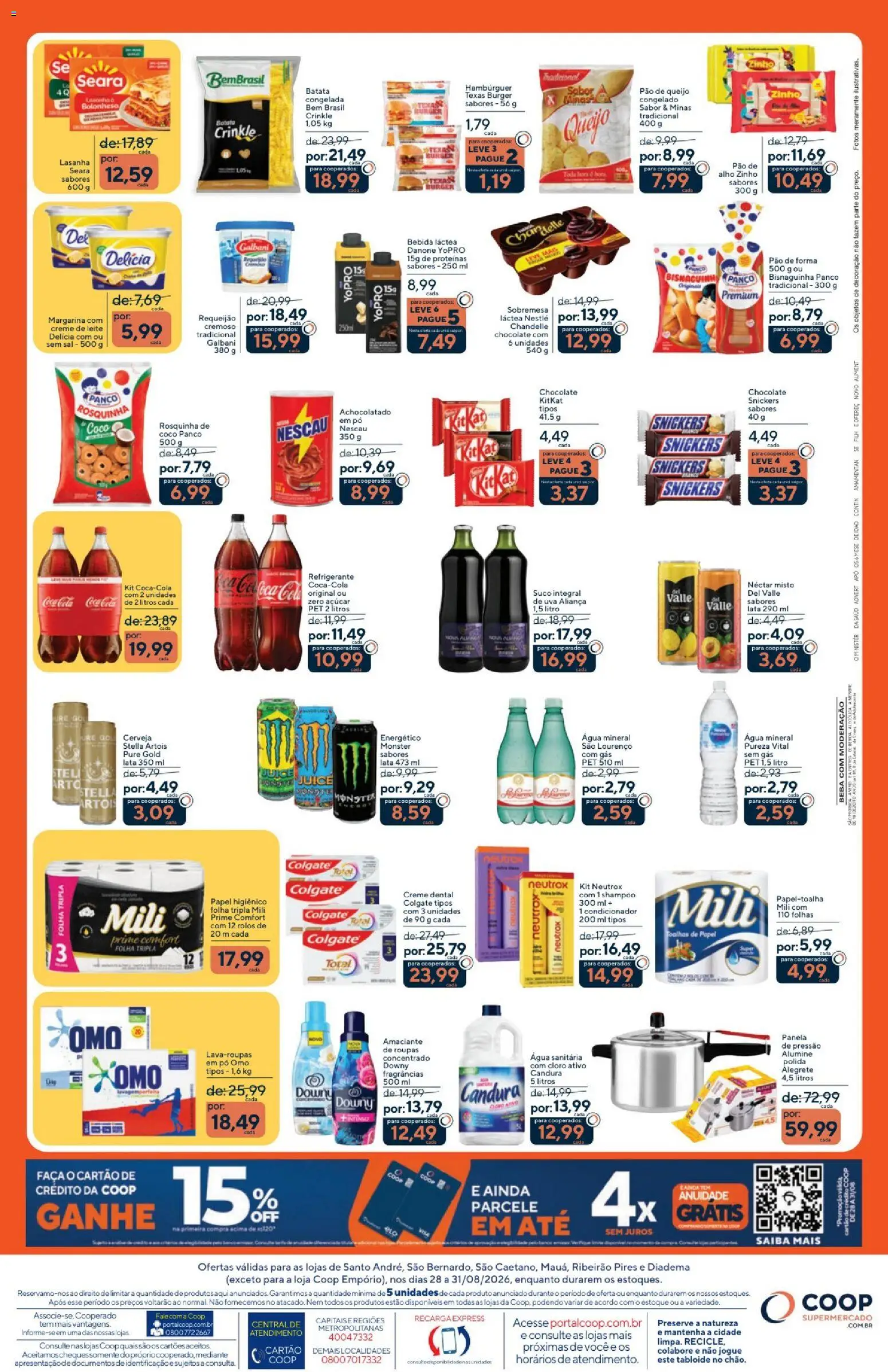 Coop Folheto - válido de 28/08/2026 | Página: 2 | Produtos: Pó, Queijo, Papel higiênico, Margarina