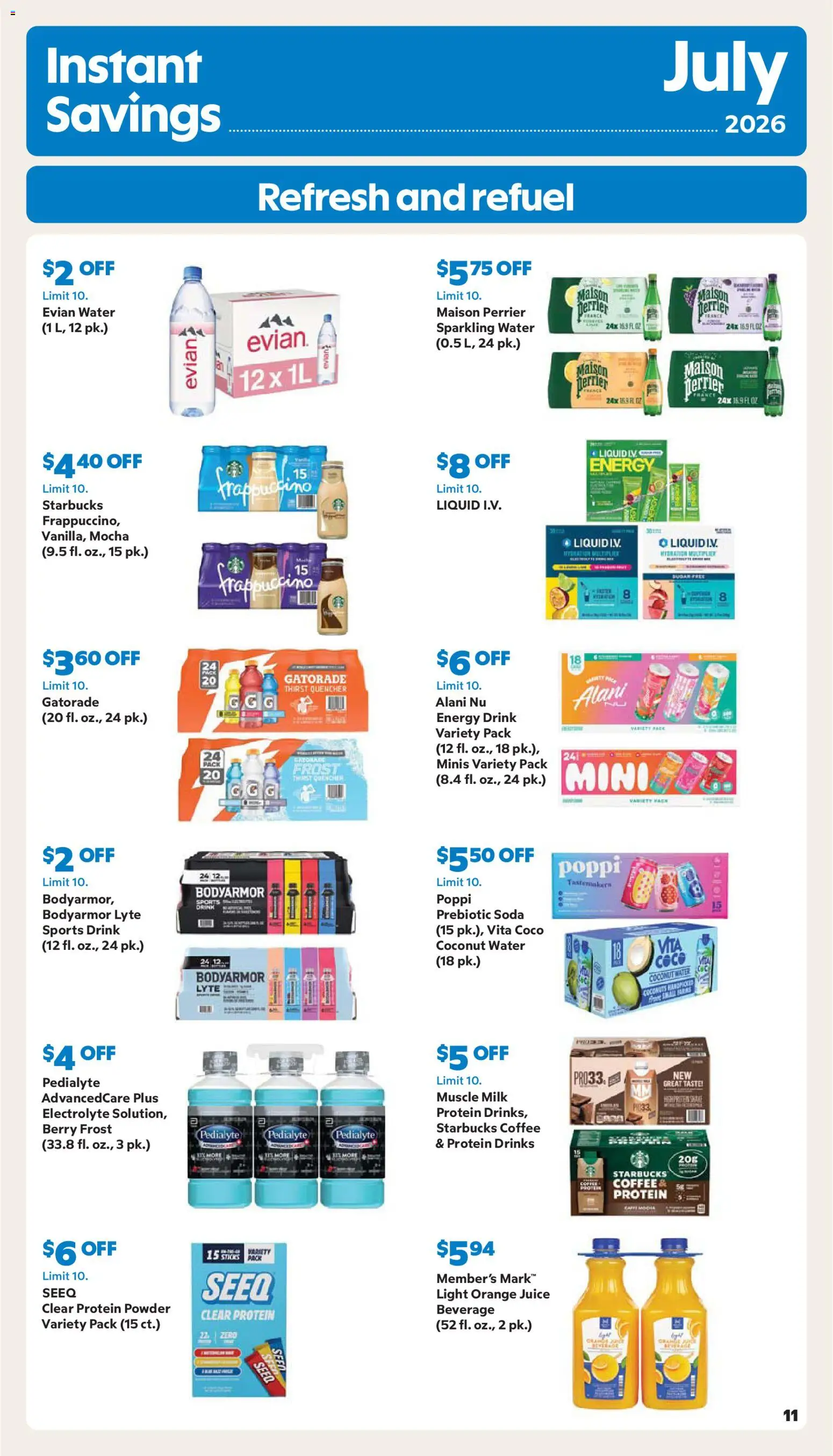 Sam's Club Instant Savings Book July 2026 - valid from 07/22/2026 | Page: 11