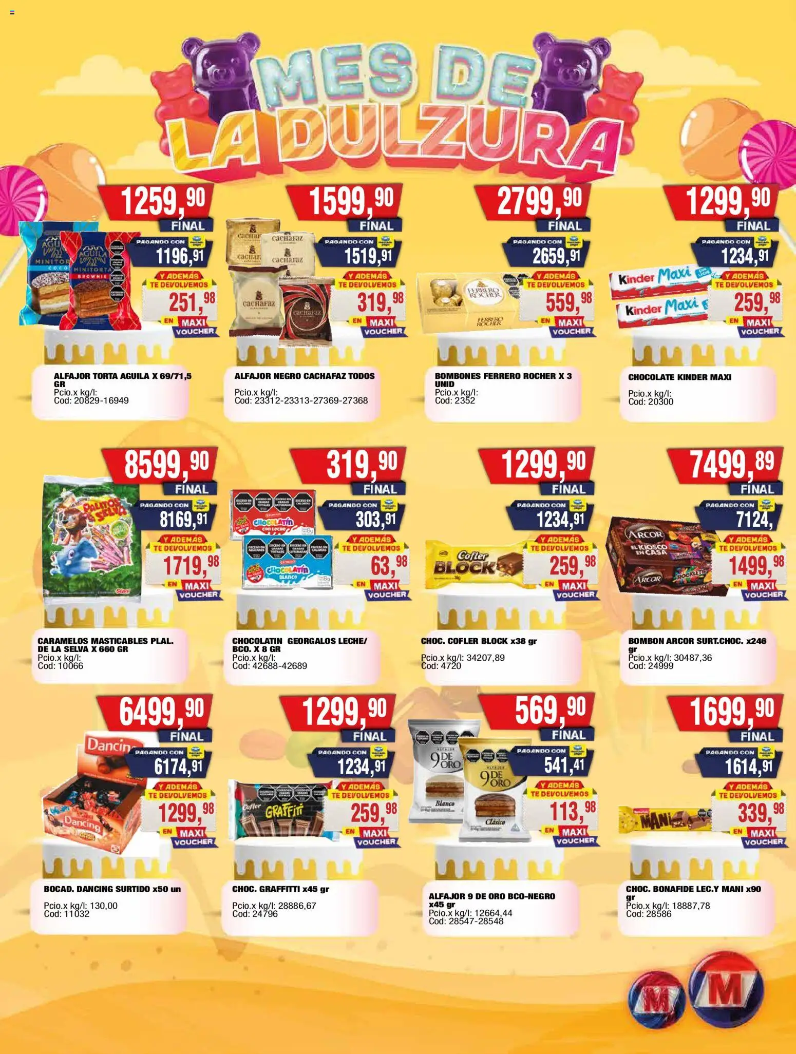 Maxiconsumo ofertas │ válido desde el 29/06/2026 | Página: 14 | Productos: Bombones, Mani, Chocolate, Alfajor