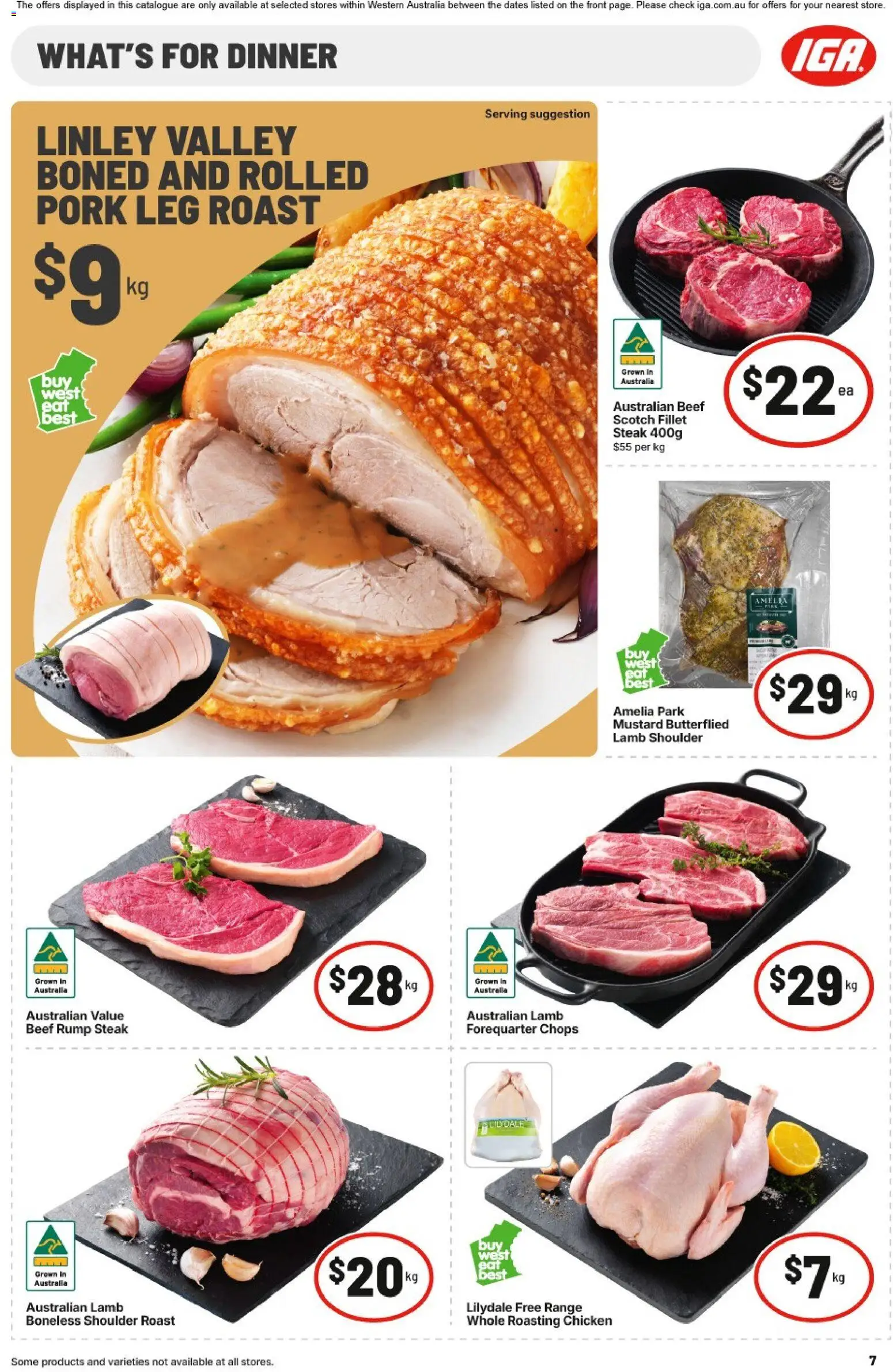 IGA catalogue - valid from 30/09/2026 | Page: 7 | Products: Chicken, Pork, Scotch, Roast