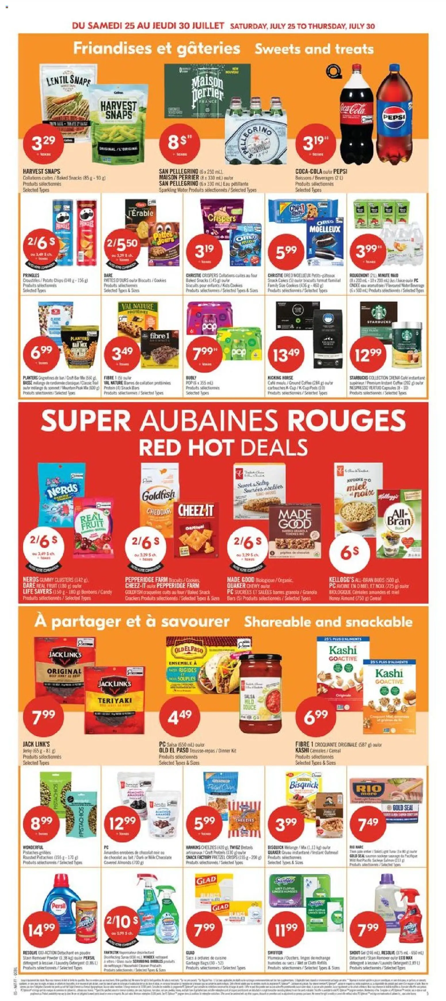 Pharmaprix flyer valid from Jul 24, 2026 | Page: 7 | Products: Cookies, PC, Milk, Coffee