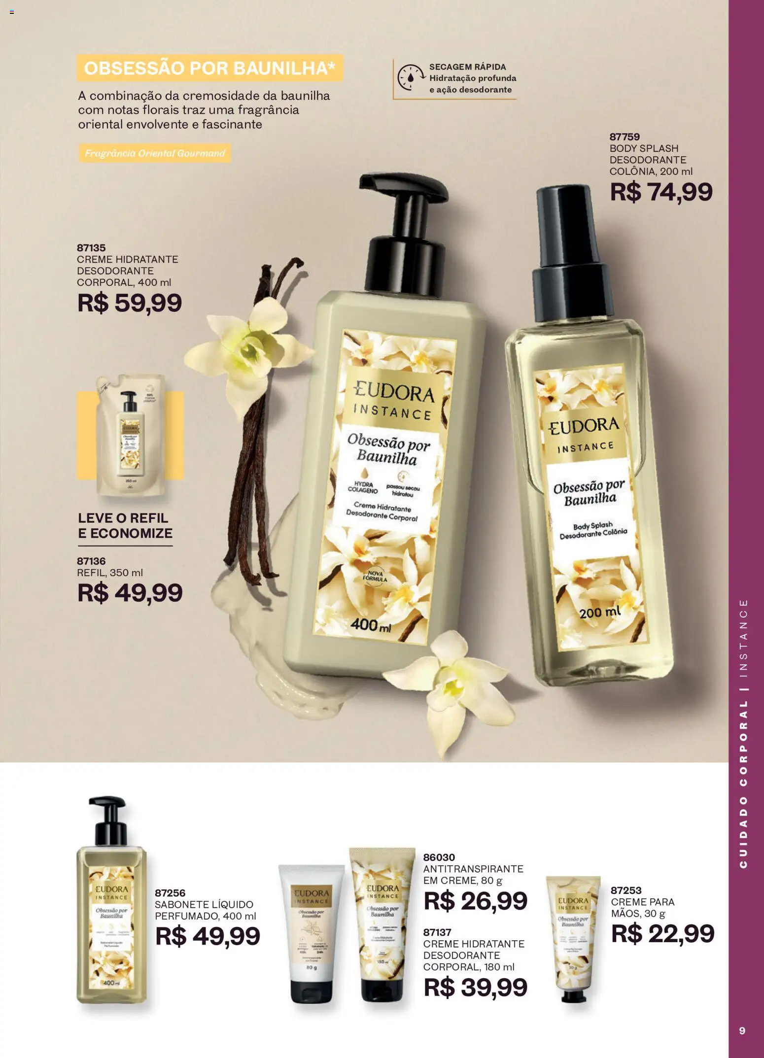 Eudora Folheto - válido de 16/09/2026 | Página: 12 | Produtos: Fragrância, Baunilha, Creme hidratante, Sabonete